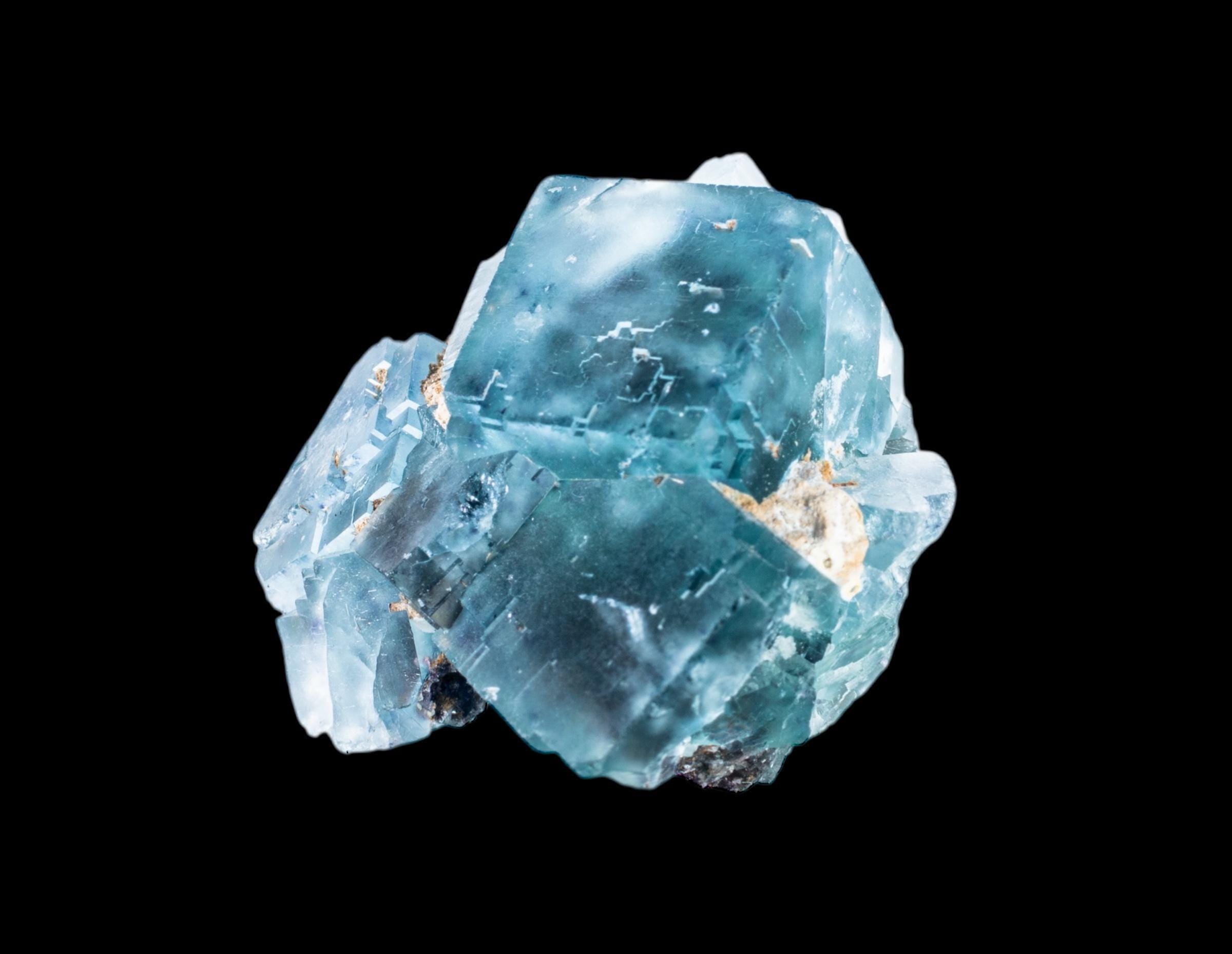 Fluorite crystal cluster from namibia, okorusu cubic fluorite on matrix, raw blue fluorite specimen, natural crystal gift for collectors - Image 3