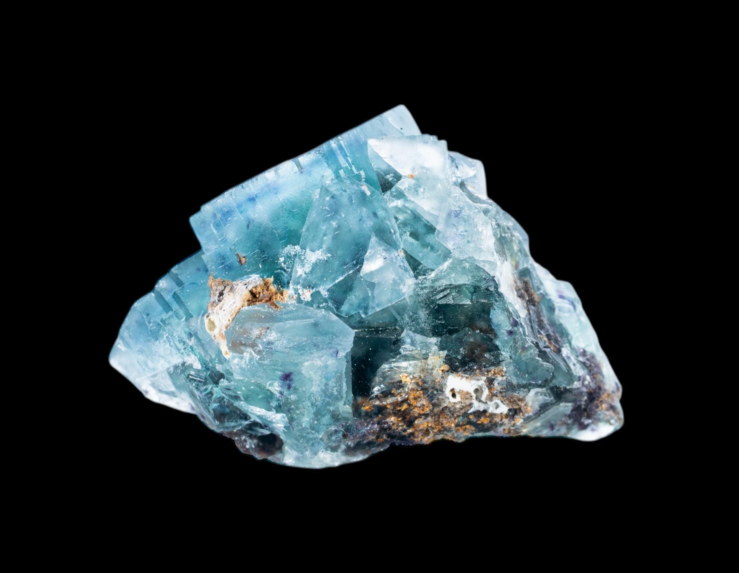 Fluorite crystal cluster from namibia, okorusu cubic fluorite on matrix, raw blue fluorite specimen, natural crystal gift for collectors - Image 4