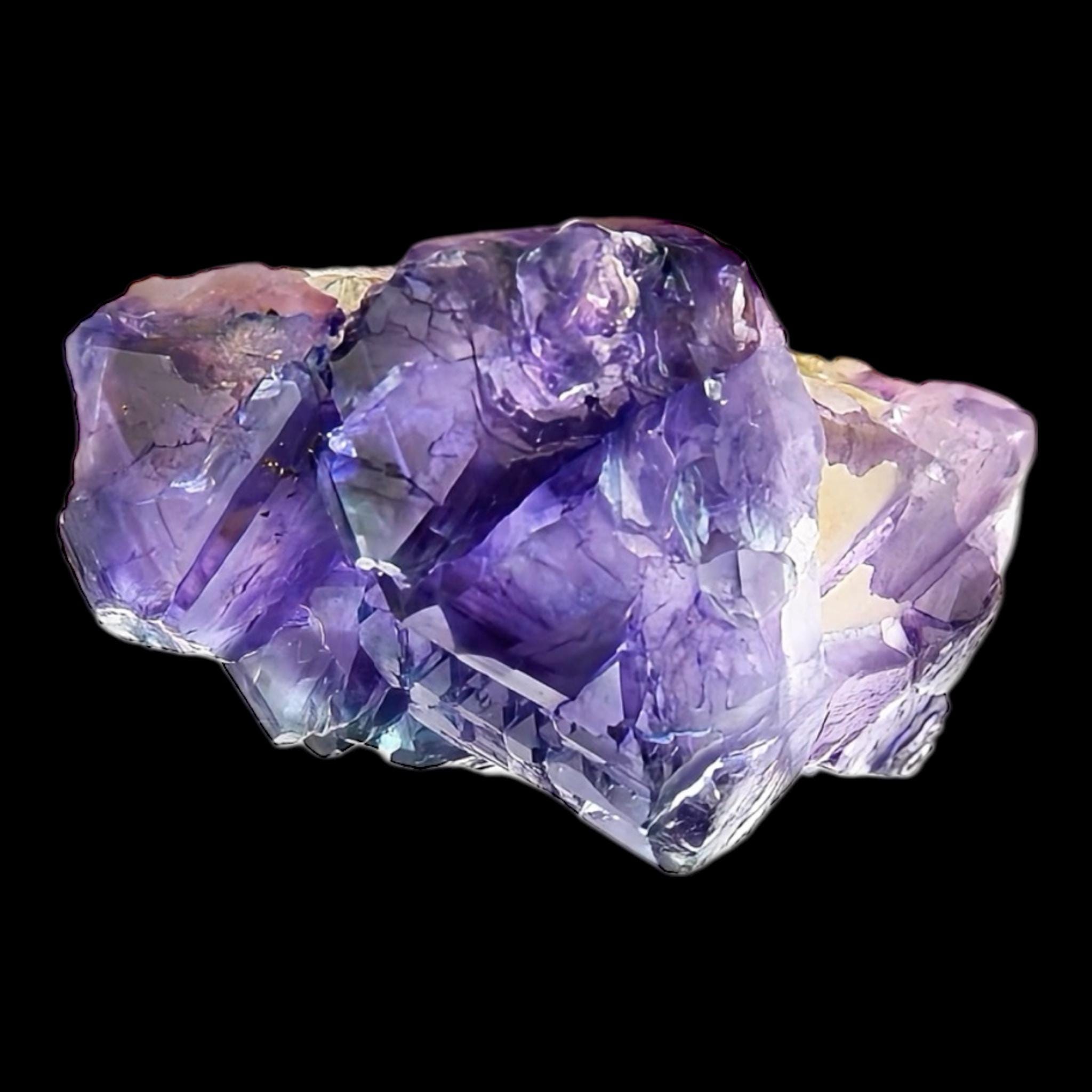 Purple fluorite crystal with blue tones, natural fluorite specimen from china, raw fluorite for collectors and home decor - Image 3
