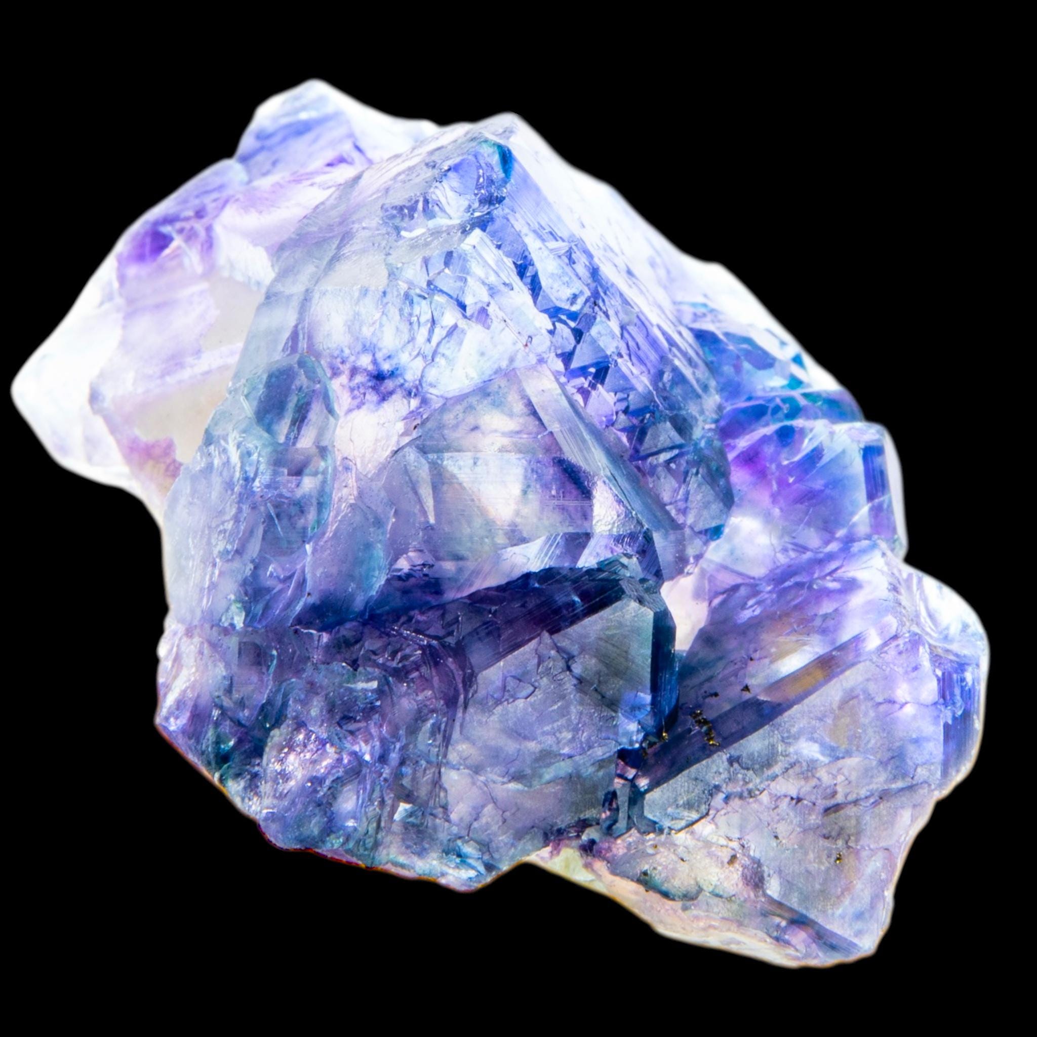 Purple fluorite crystal with blue tones, natural fluorite specimen from china, raw fluorite for collectors and home decor - Image 6