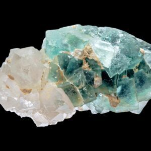 Fluorite with quartz cluster, green fluorite cubes with quartz points, natural fluorite specimen from namibia, rare display crystal