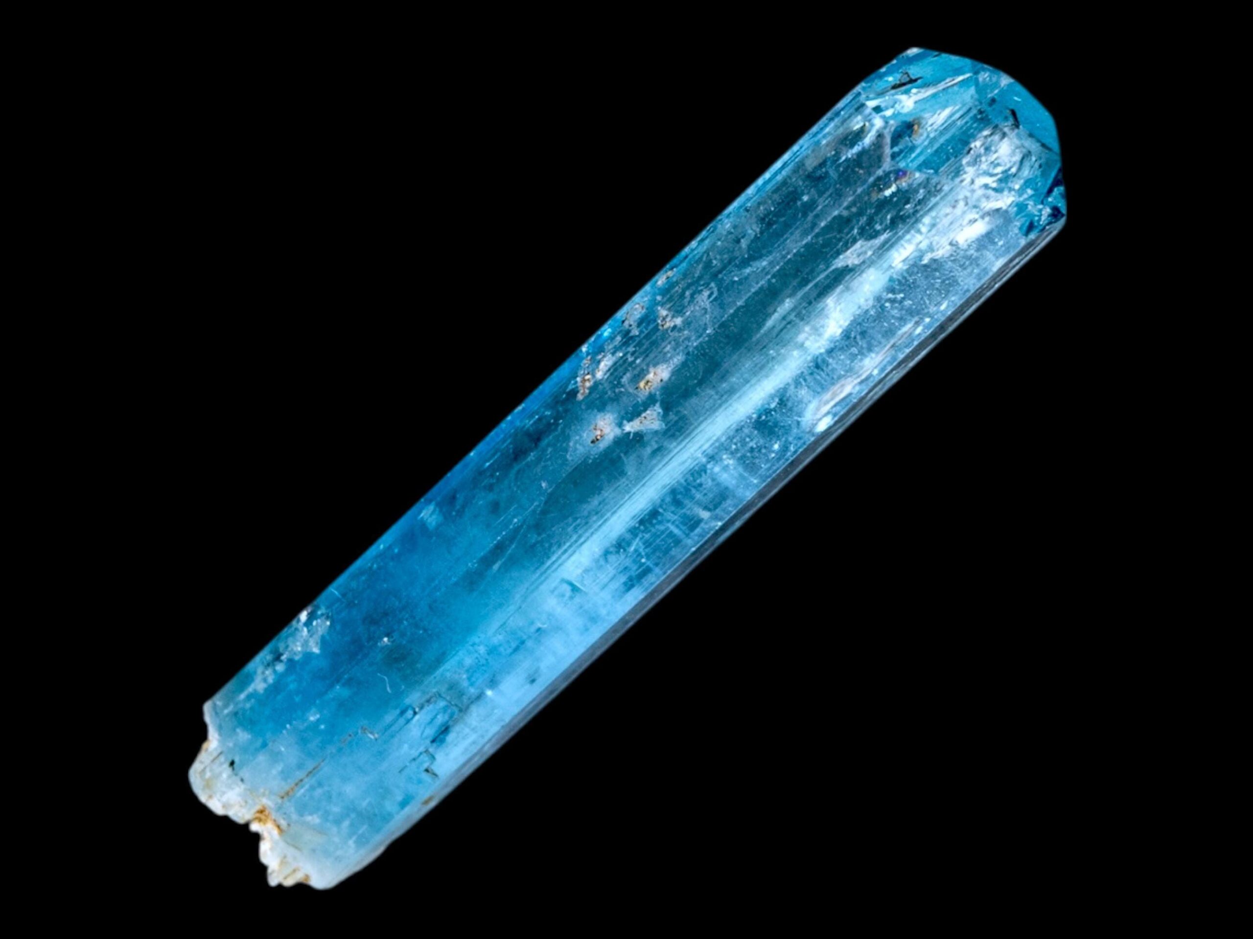 Aquamarine crystal natural blue raw aquamarine specimen with termination, aquamarine for collectors, healing aquamarine jewellery