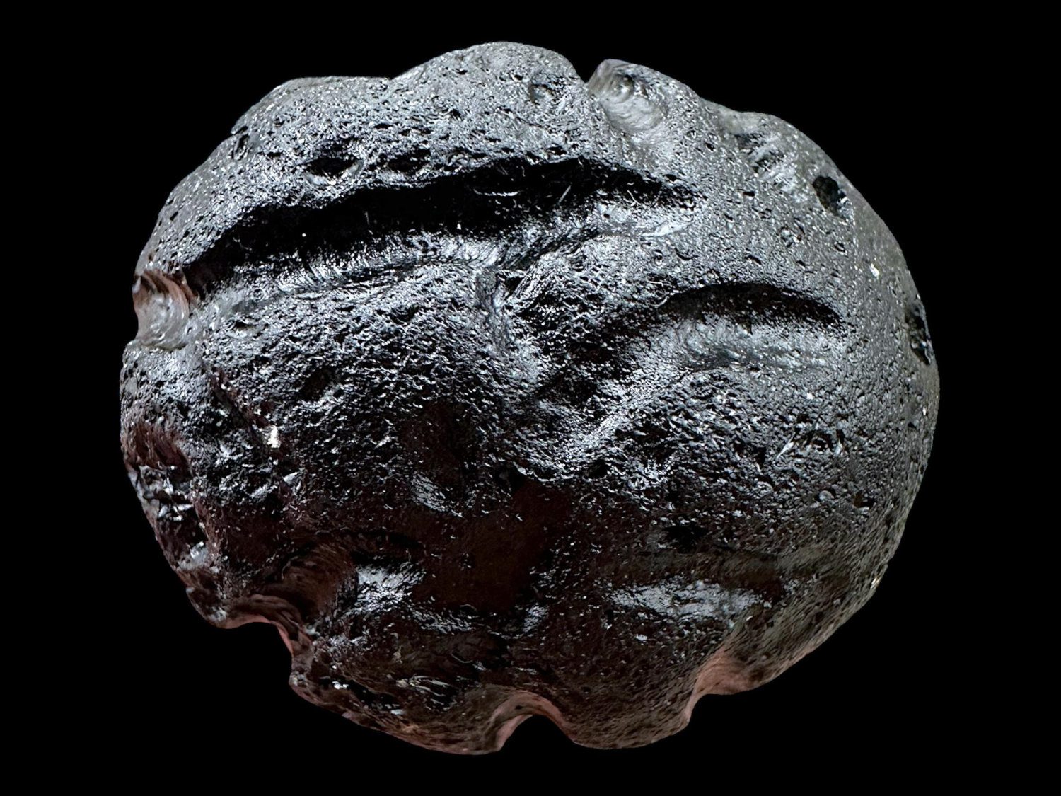 Black tektite crystal from philippines natural tektite meteorite glass raw tektite specimen moldavite alternative healing crystal - Image 6