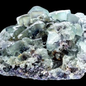 Green fluorite cluster with phantom zoning, natural cubic fluorite crystal from okorusu namibia, fluorite specimen with matrix
