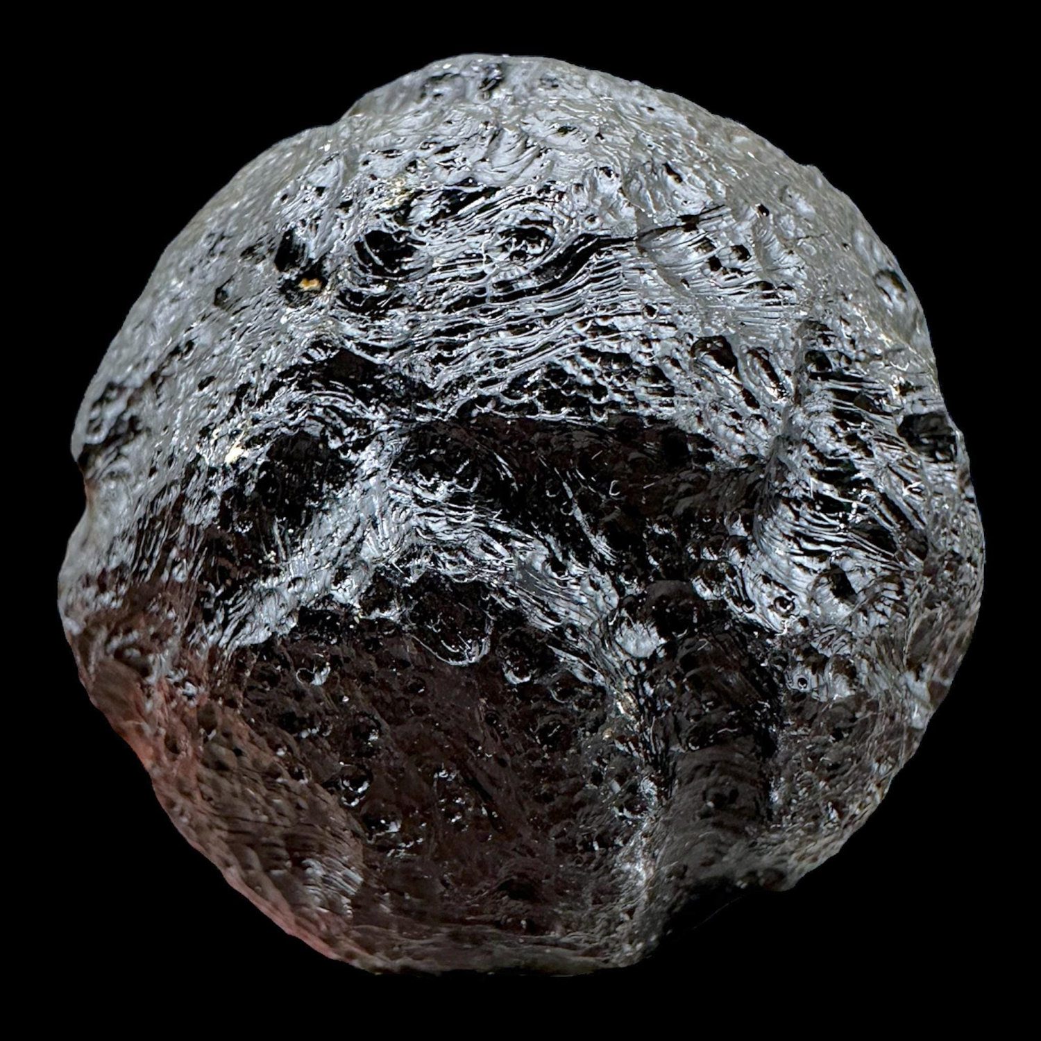 Black tektite rizalite from philippines, natural impact glass, meteorite tektite specimen, moldavite alternative, space glass crystal - Image 5