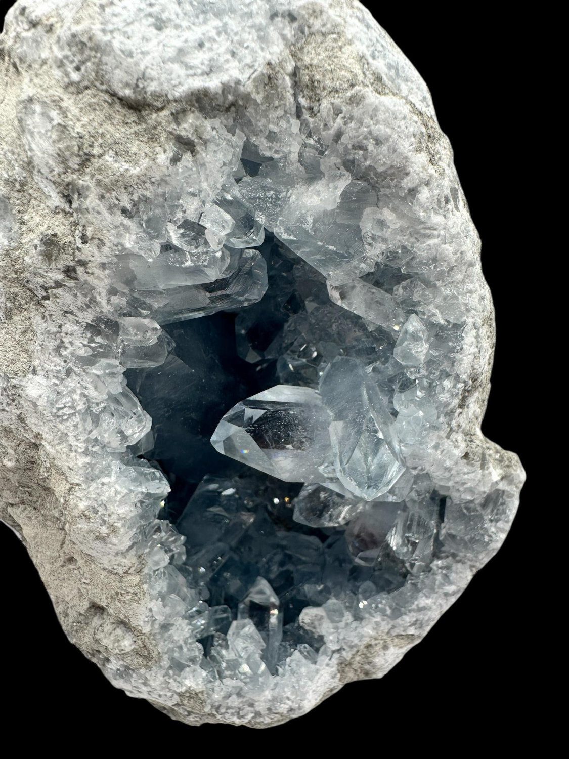 Celestite geode large crystal cluster natural celestite from madagascar for home decor or healing use display mineral - Image 7