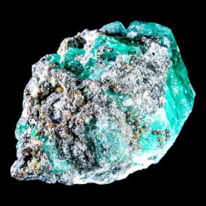 Green fluorite crystal on matrix, uv reactive cubic fluorite specimen, peru mineral for collectors and display