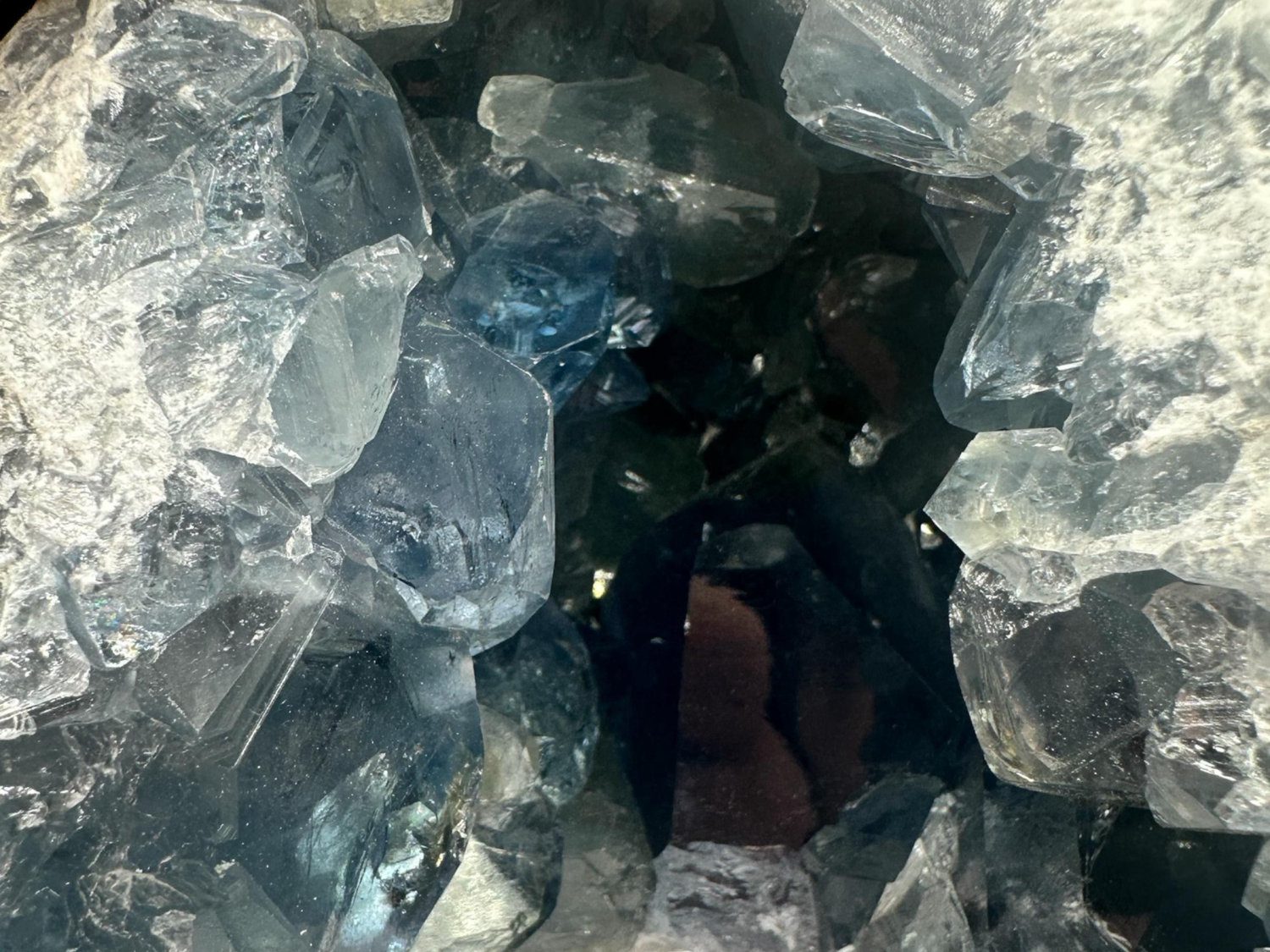 Large celestite geode, natural crystal cluster, premium mineral specimen for collectors or display from madagascar - Image 3