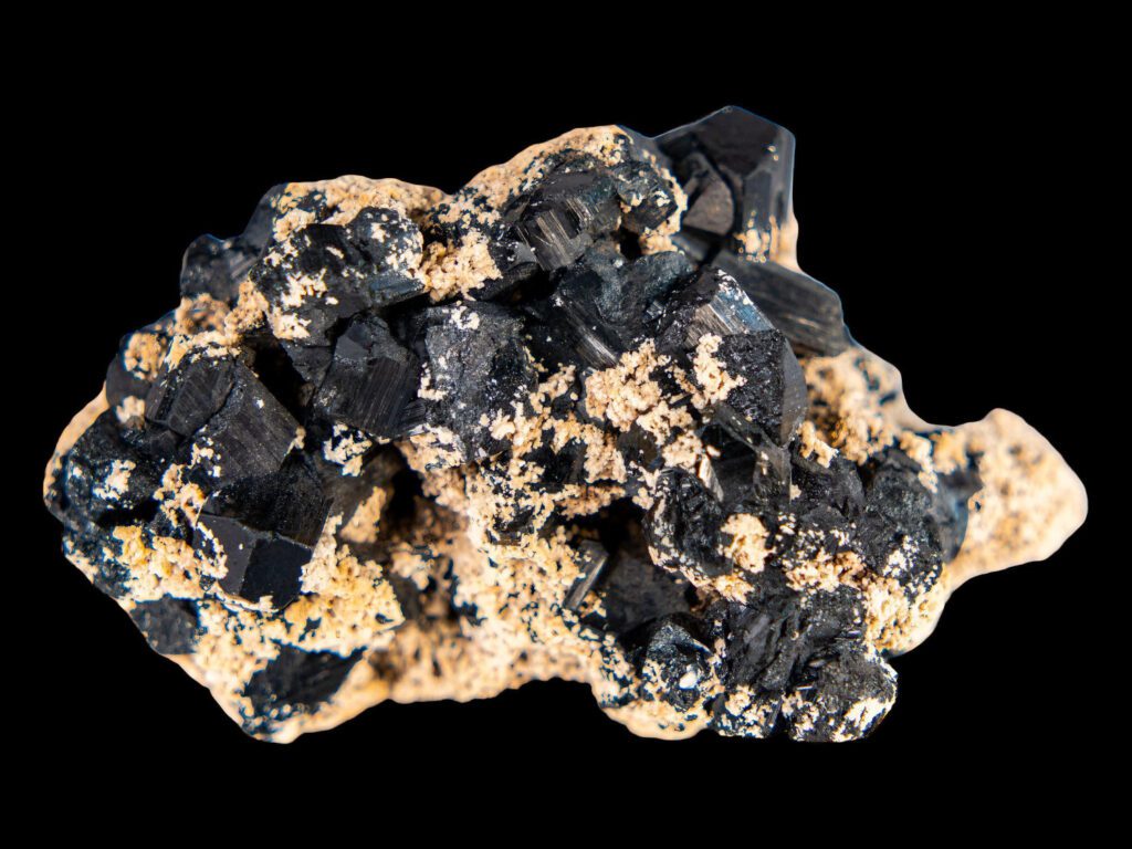 Black tourmaline crystal raw cluster brazilian mineral specimen tourmaline stone for collectors natural black crystal