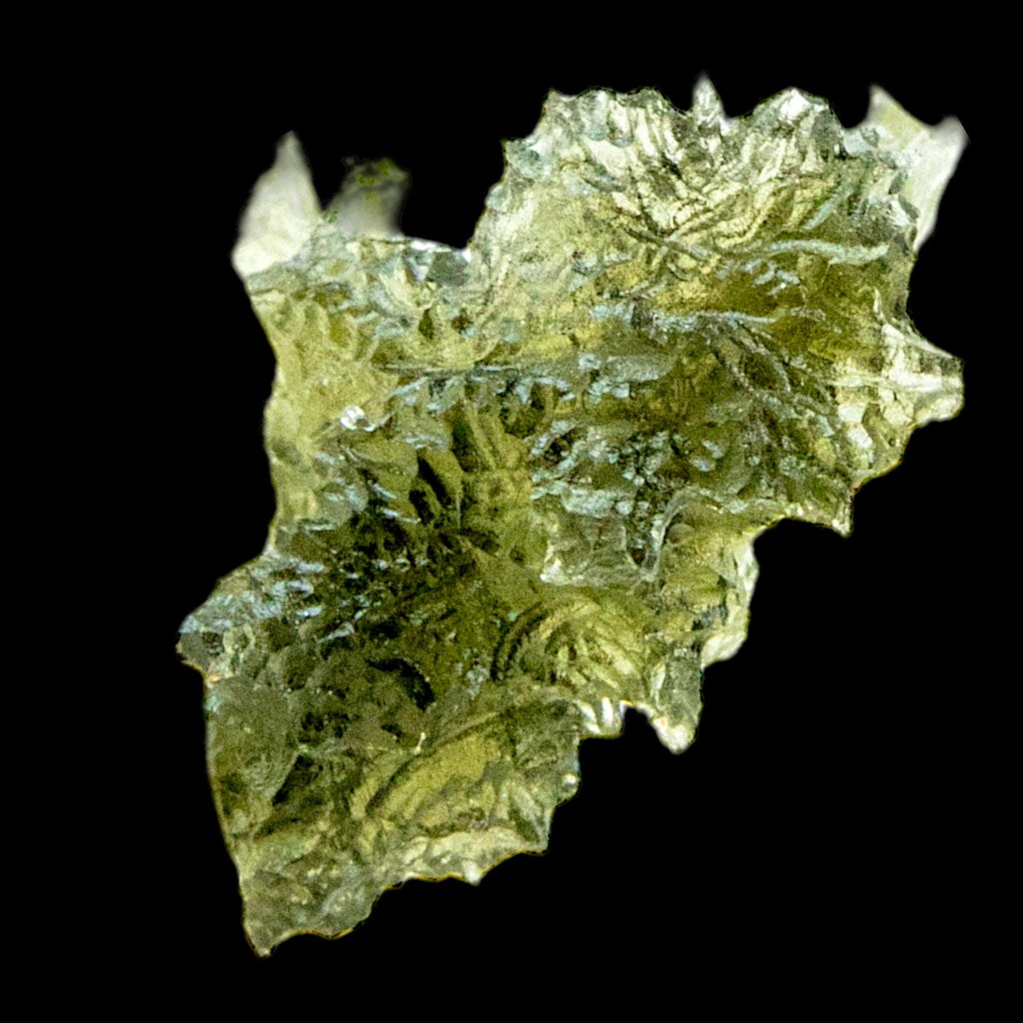 Moldavite crystal hedgehog 1.7g, spiky raw green moldavite from czech republic, nesmen forest tektite, natural collector specimen - Image 2