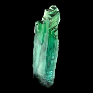 Green tourmaline crystal natural etched specimen from brazil cruzeiro mine gemmy elbaite crystal raw tourmaline mineral specimen