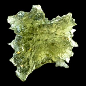 Hedgehog moldavite crystal, raw green moldavite tektite from czech republic, natural moldavite specimen with sharp spiky texture