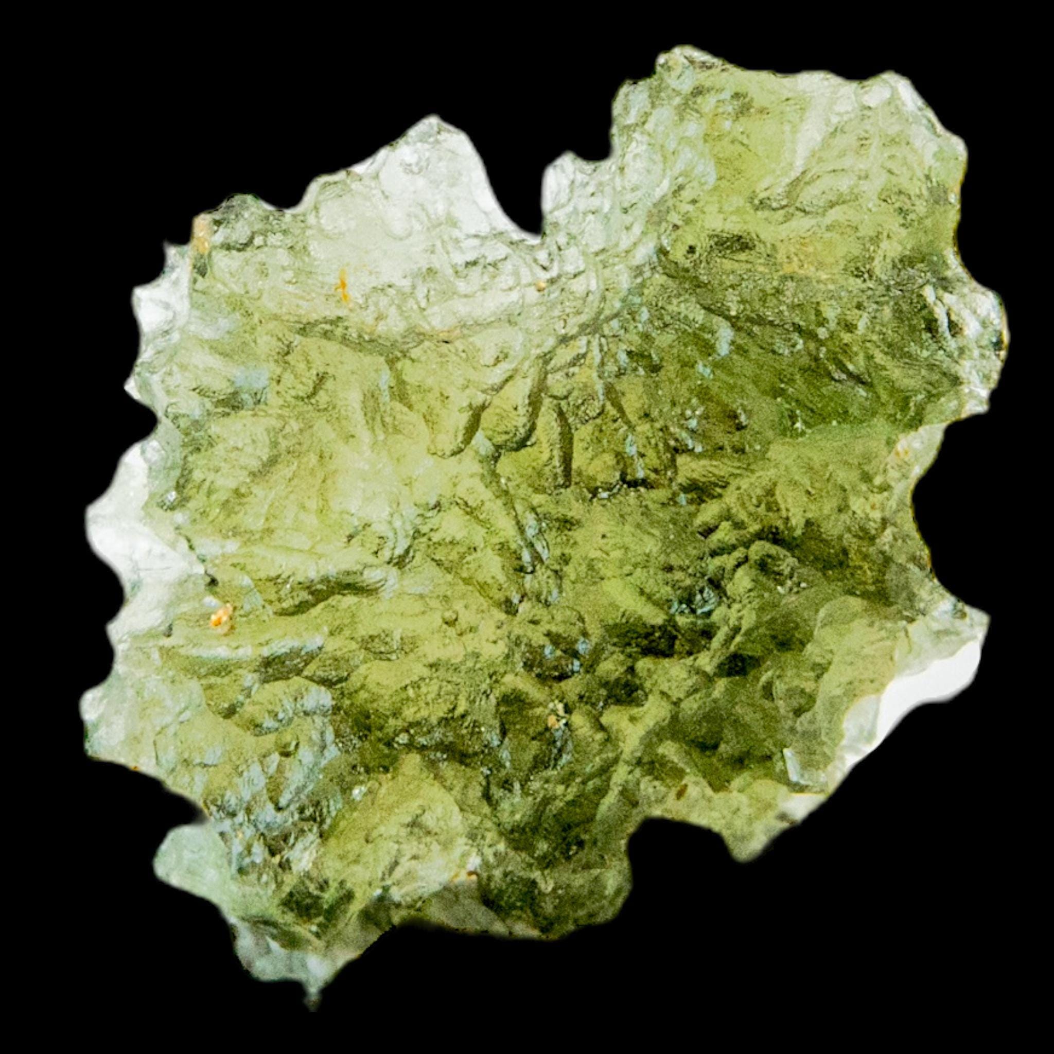 Hedgehog moldavite crystal, raw green moldavite tektite from czech republic, natural moldavite specimen with sharp spiky texture - Image 3