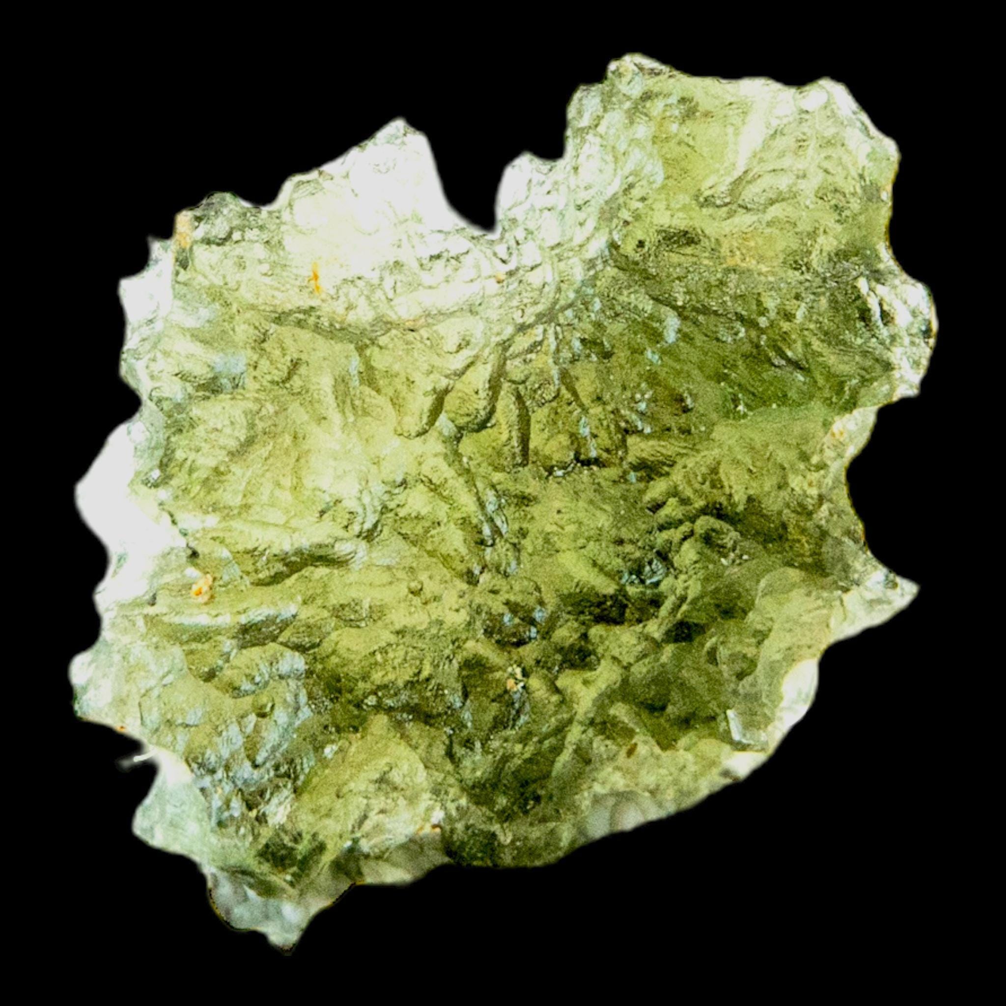 Hedgehog moldavite crystal, raw green moldavite tektite from czech republic, natural moldavite specimen with sharp spiky texture - Image 6