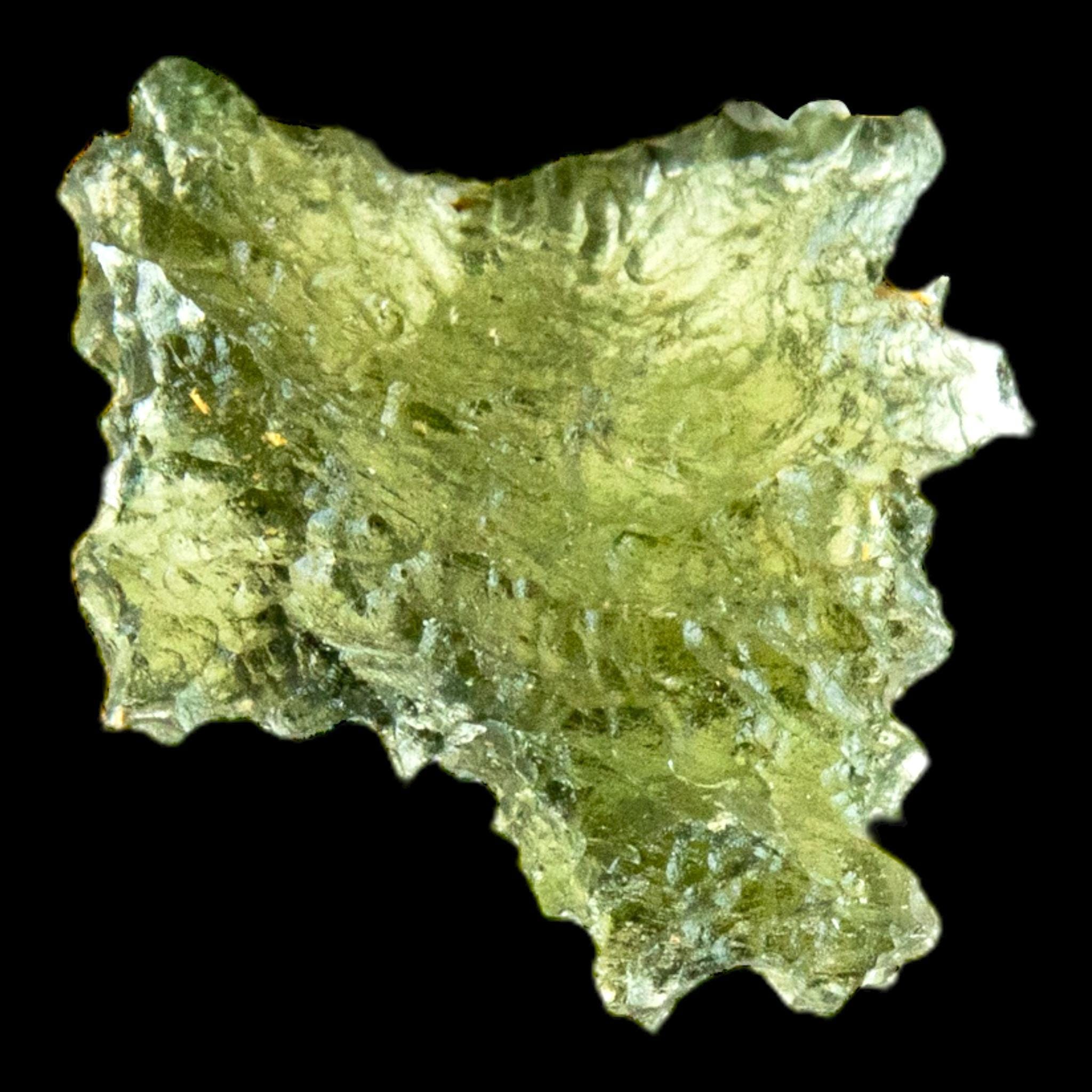 Hedgehog moldavite crystal, raw green moldavite tektite from czech republic, natural moldavite specimen with sharp spiky texture - Image 8