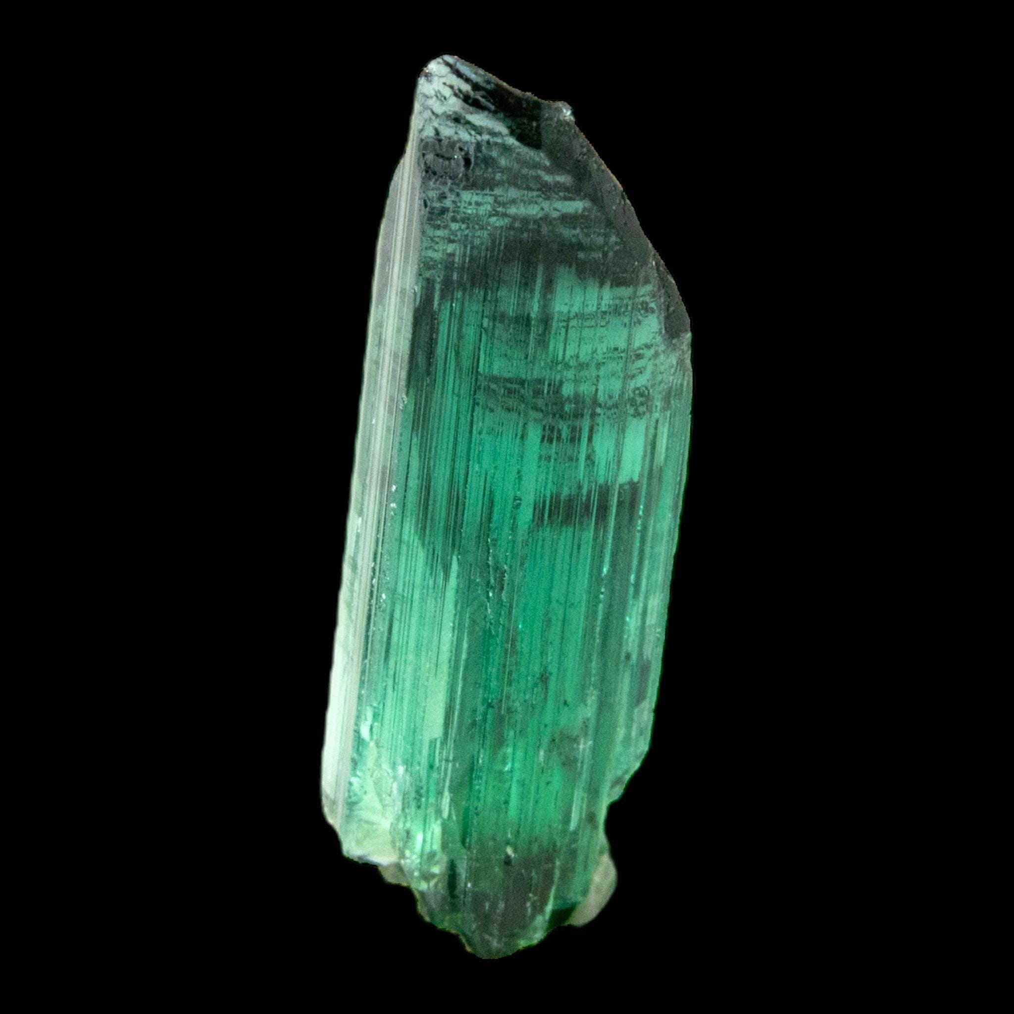 Green tourmaline crystal natural raw crystal specimen from brazil gem quality collector mineral cruzeiro mine green tourmaline - Image 2