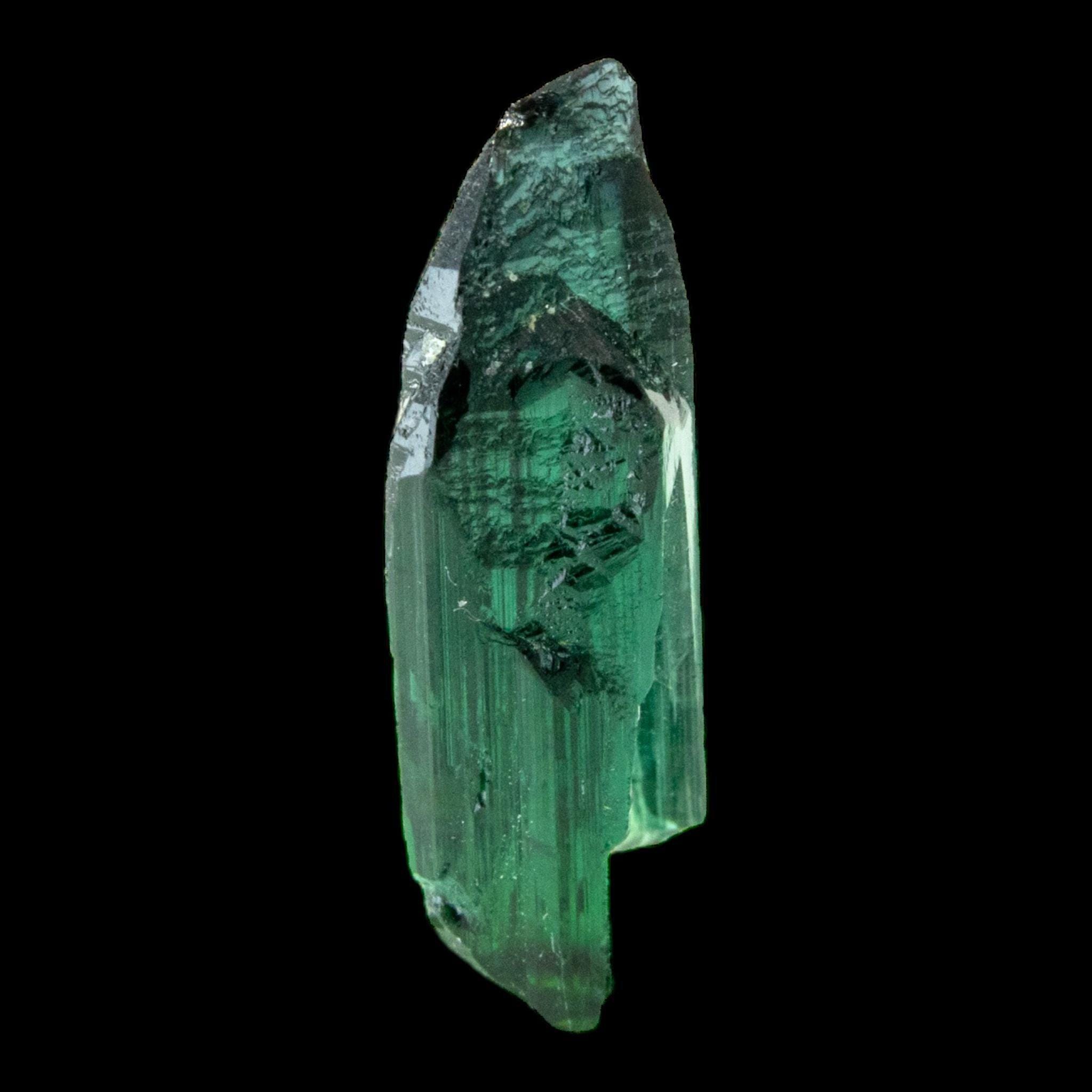 Green tourmaline crystal natural raw crystal specimen from brazil gem quality collector mineral cruzeiro mine green tourmaline - Image 4