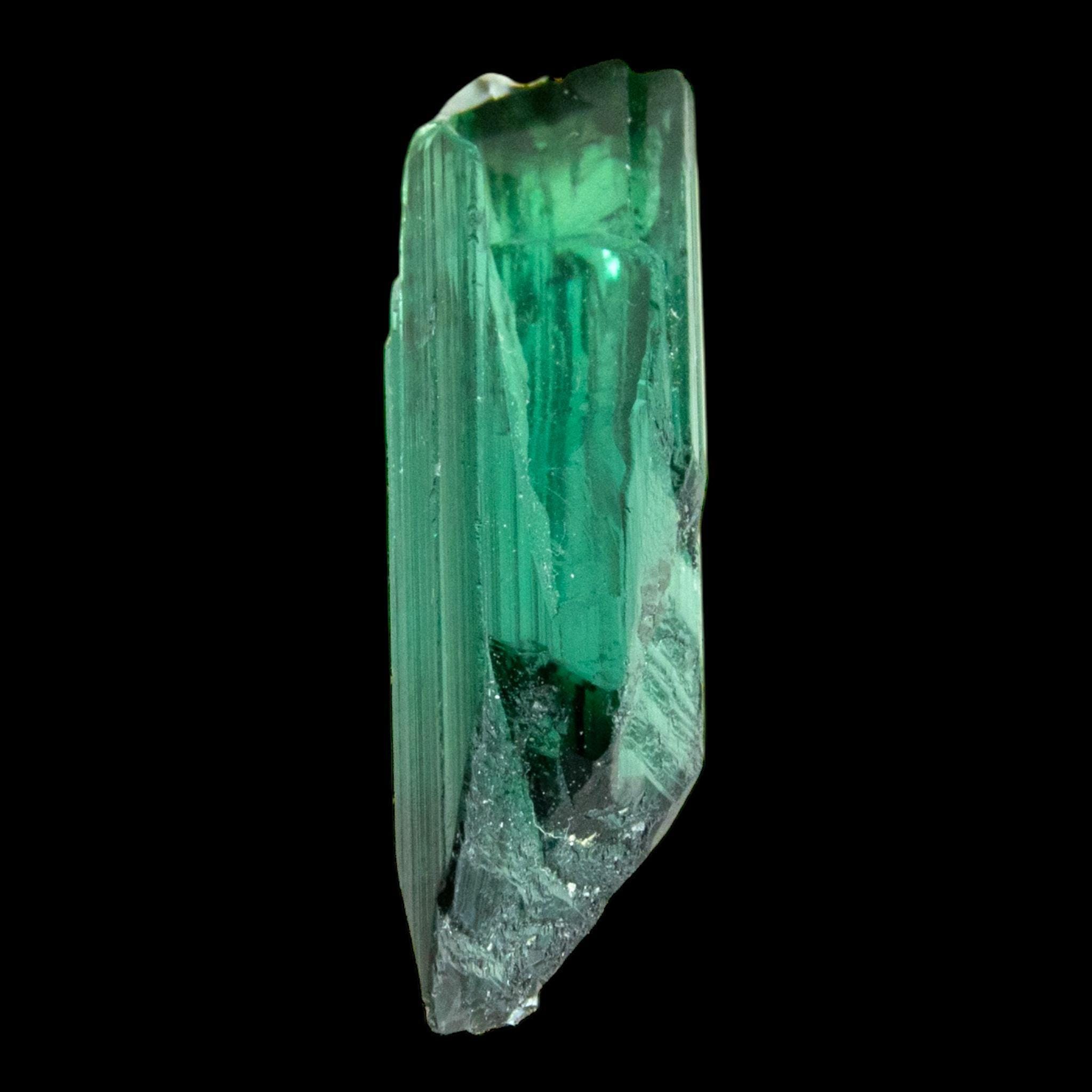 Green tourmaline crystal natural raw crystal specimen from brazil gem quality collector mineral cruzeiro mine green tourmaline - Image 6