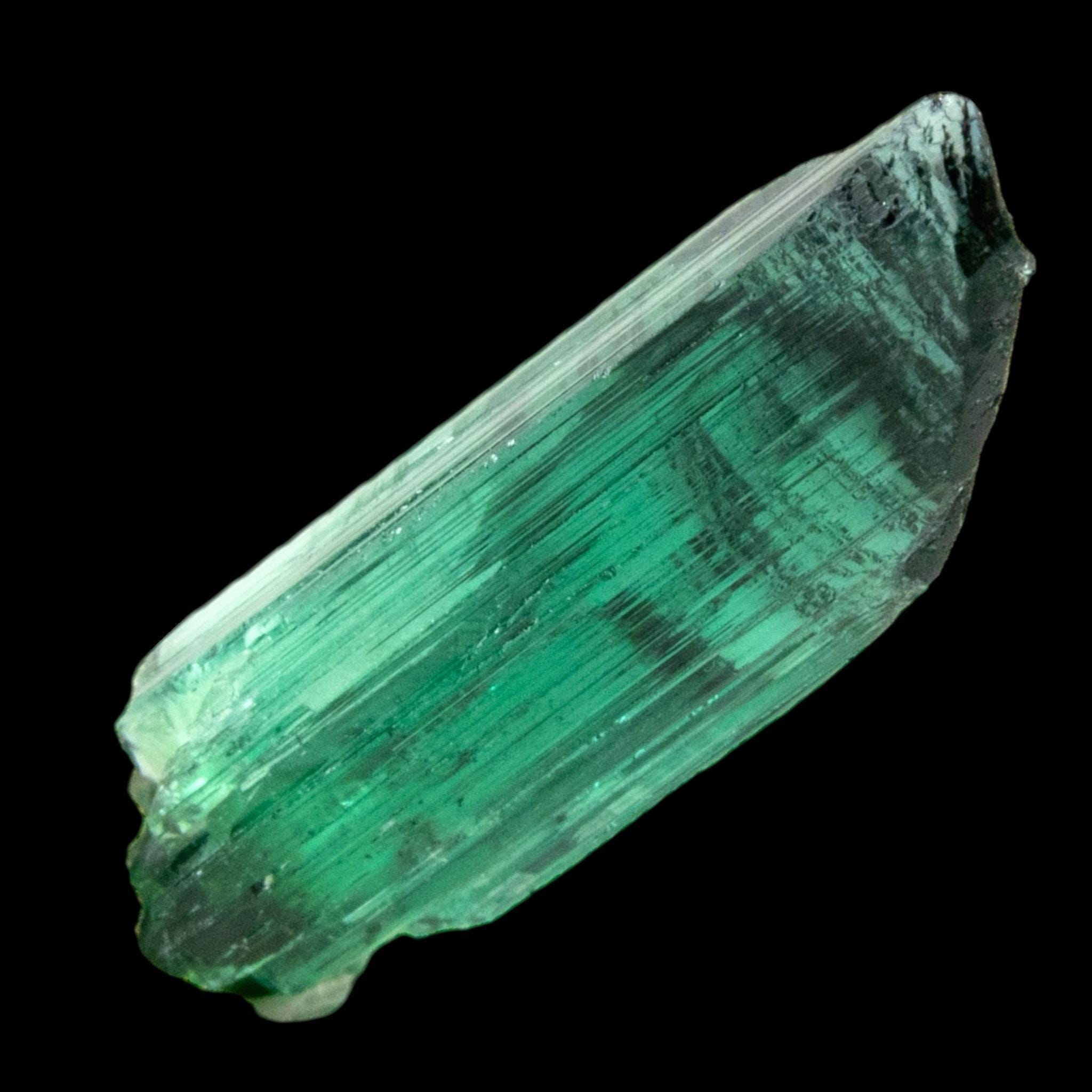 Green tourmaline crystal natural raw crystal specimen from brazil gem quality collector mineral cruzeiro mine green tourmaline - Image 8