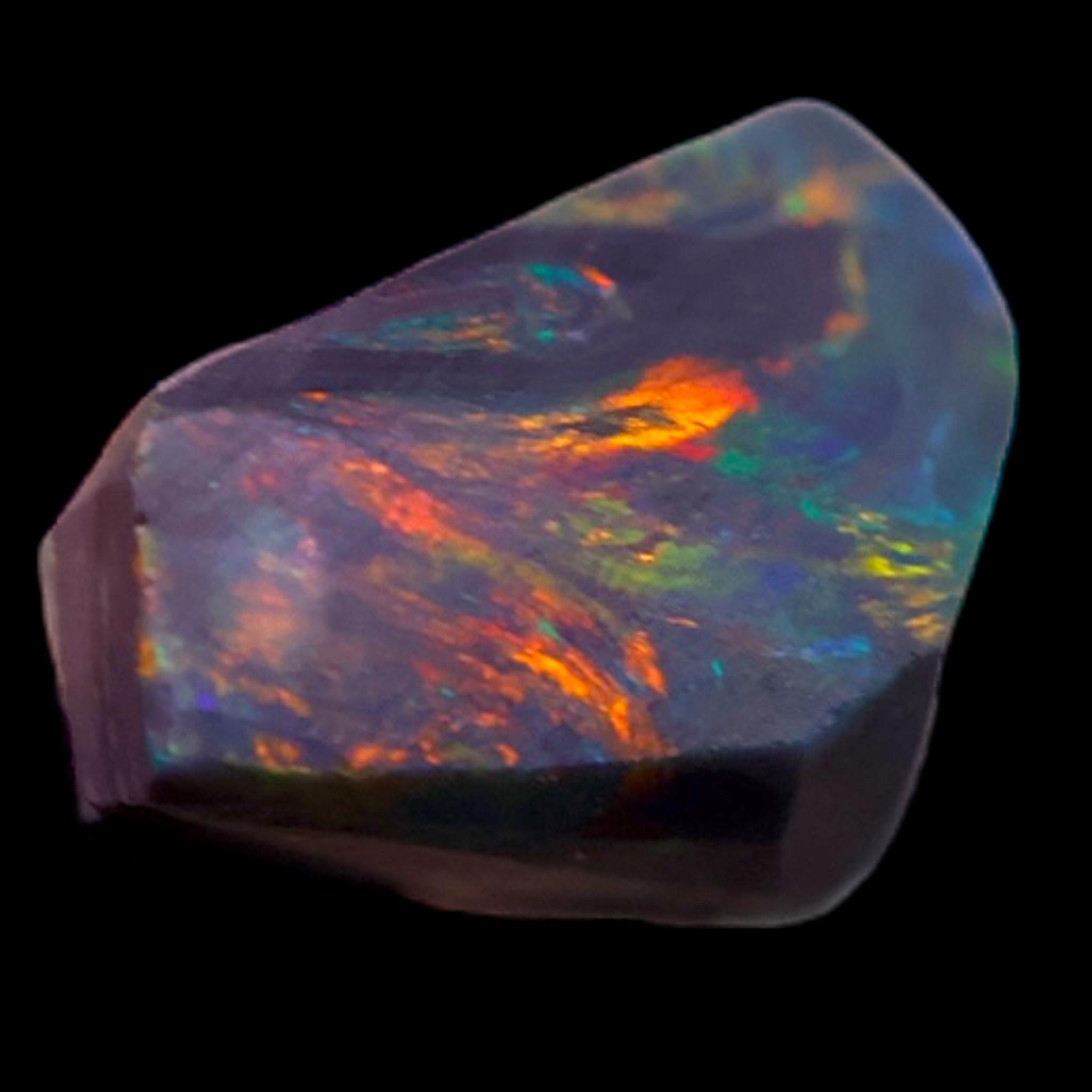 Black opal rub from lightning ridge, natural australian opal with red fire, rare opal for cutters and collectors - Image 5
