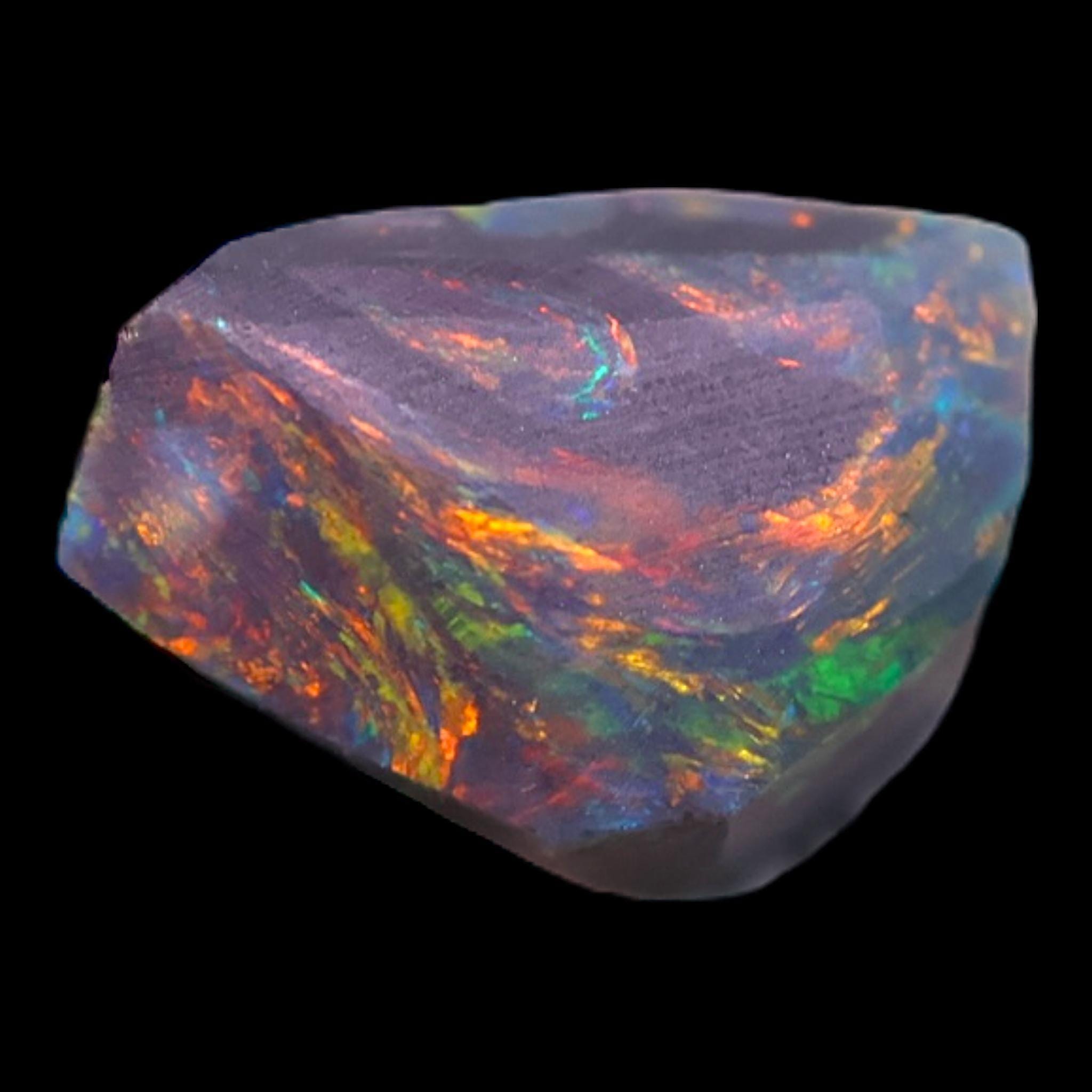 Black opal rub from lightning ridge, natural australian opal with red fire, rare opal for cutters and collectors - Image 6