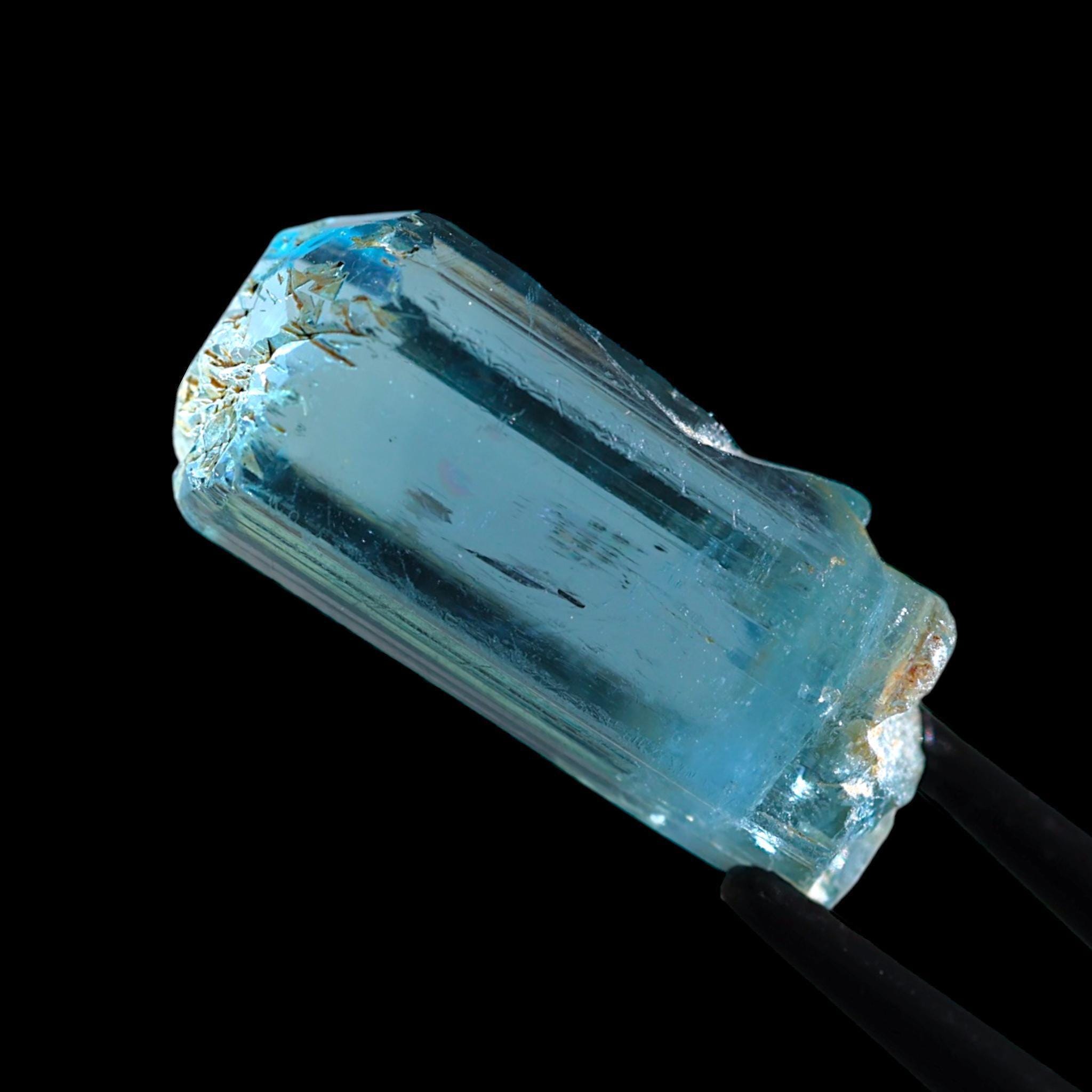 Aquamarine crystal natural blue aquamarine raw aquamarine crystal clear aquamarine crystal aquamarine specimen mineral for collectors - Image 4