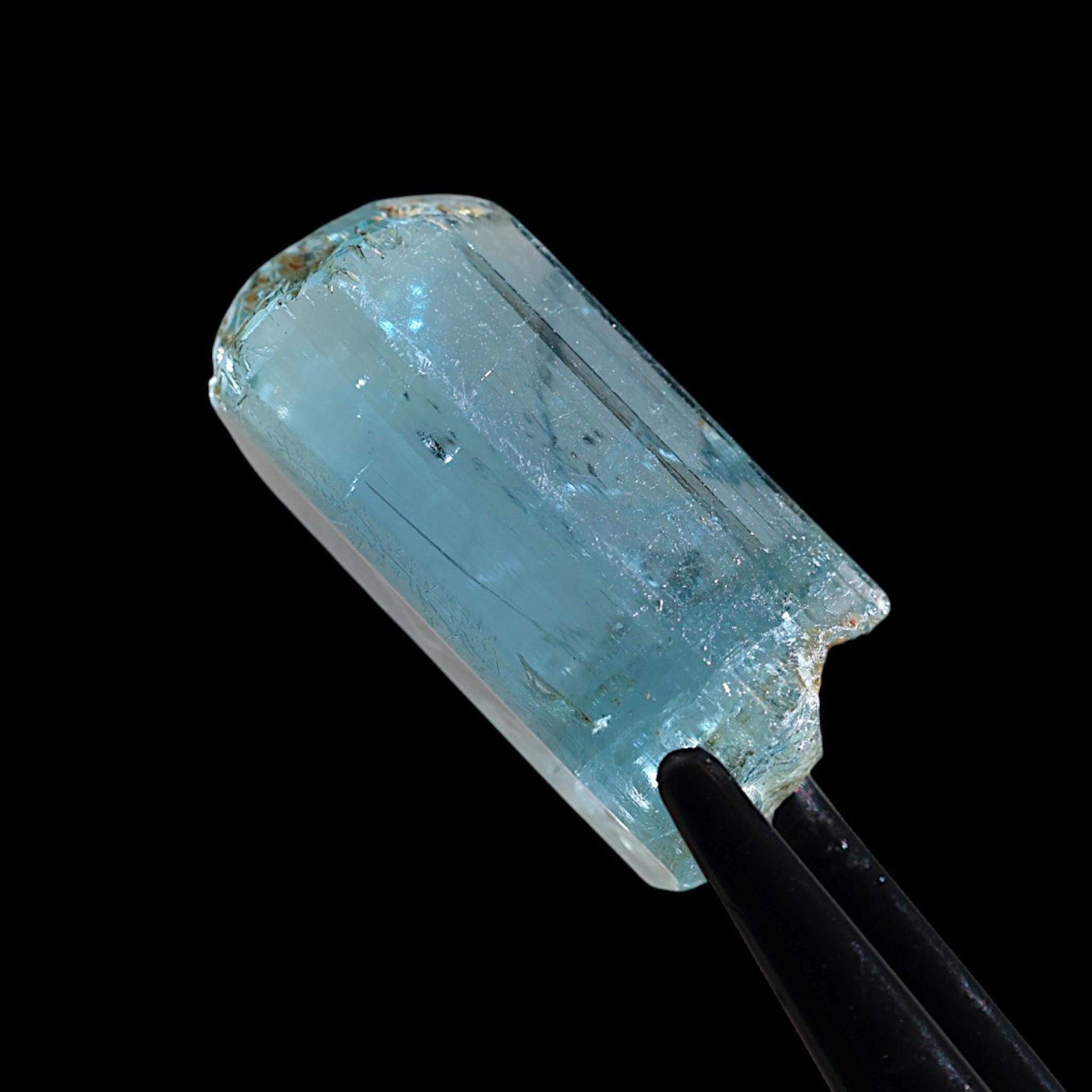 Aquamarine crystal natural blue aquamarine raw aquamarine crystal clear aquamarine crystal aquamarine specimen mineral for collectors - Image 8
