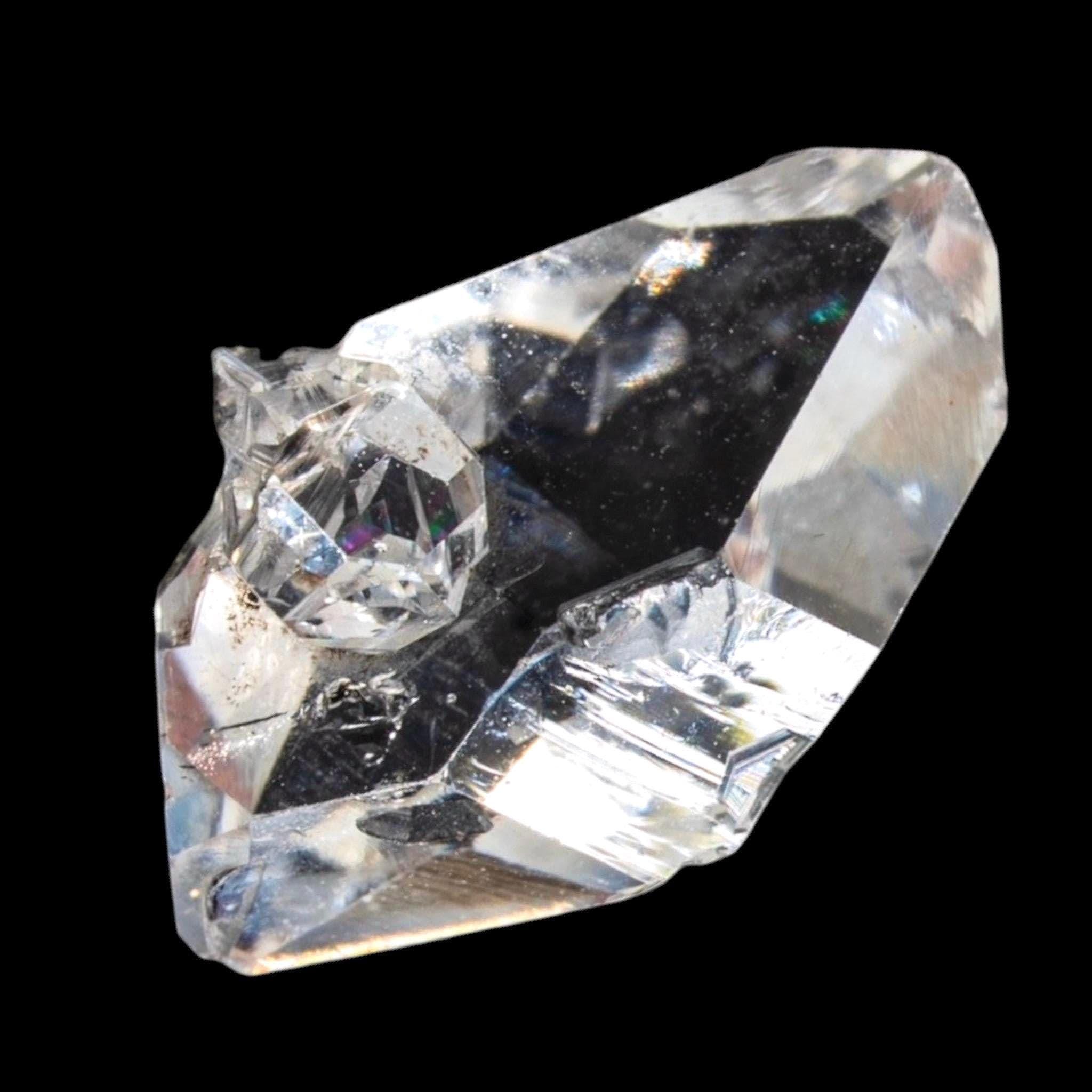 Herkimer diamond crystal, double terminated quartz crystal cluster, clear quartz from new york for collectors