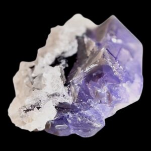 Purple fluorite crystal, cubic fluorite on matrix, natural fluorite specimen, raw crystal cluster for display