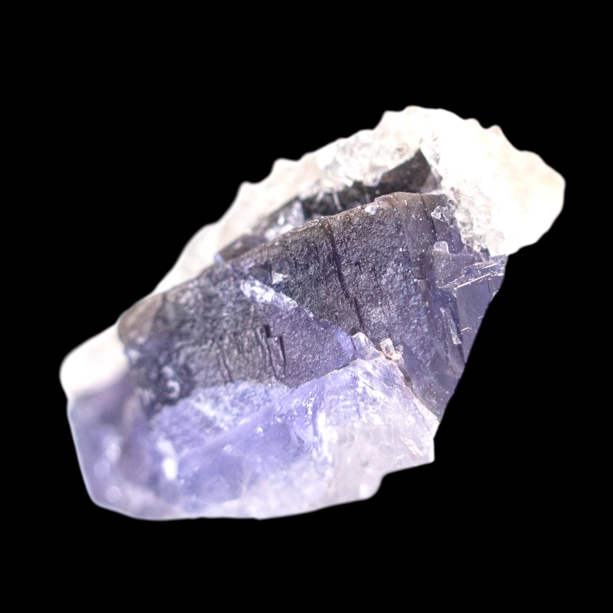 Purple fluorite crystal, cubic fluorite on matrix, natural fluorite specimen, raw crystal cluster for display - Image 5