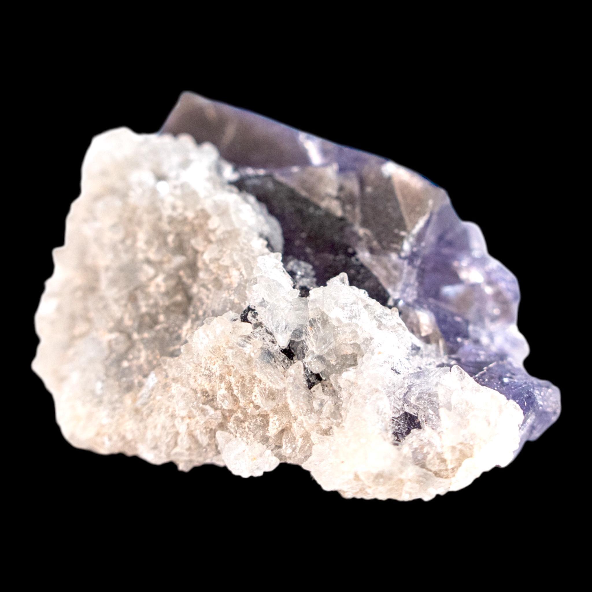 Purple fluorite crystal, cubic fluorite on matrix, natural fluorite specimen, raw crystal cluster for display - Image 7