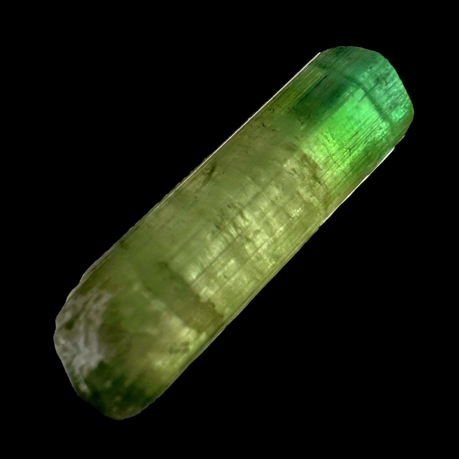 Green tourmaline crystal raw afghan tourmaline terminated crystal translucent green crystal collector mineral specimen