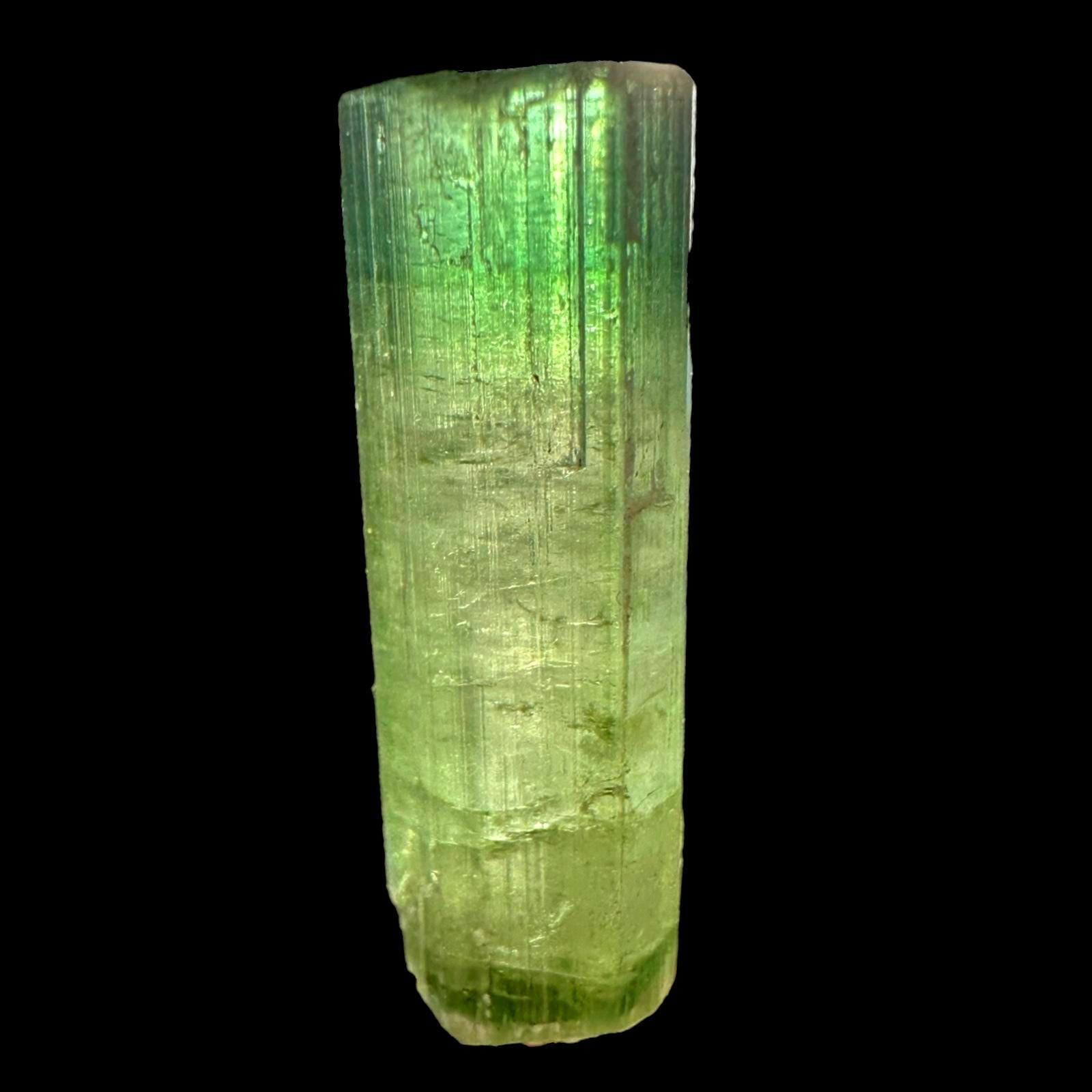 Green tourmaline crystal raw afghan tourmaline terminated crystal translucent green crystal collector mineral specimen - Image 2