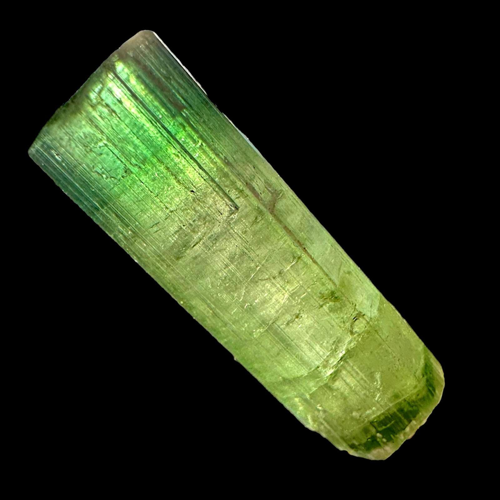 Green tourmaline crystal raw afghan tourmaline terminated crystal translucent green crystal collector mineral specimen - Image 3