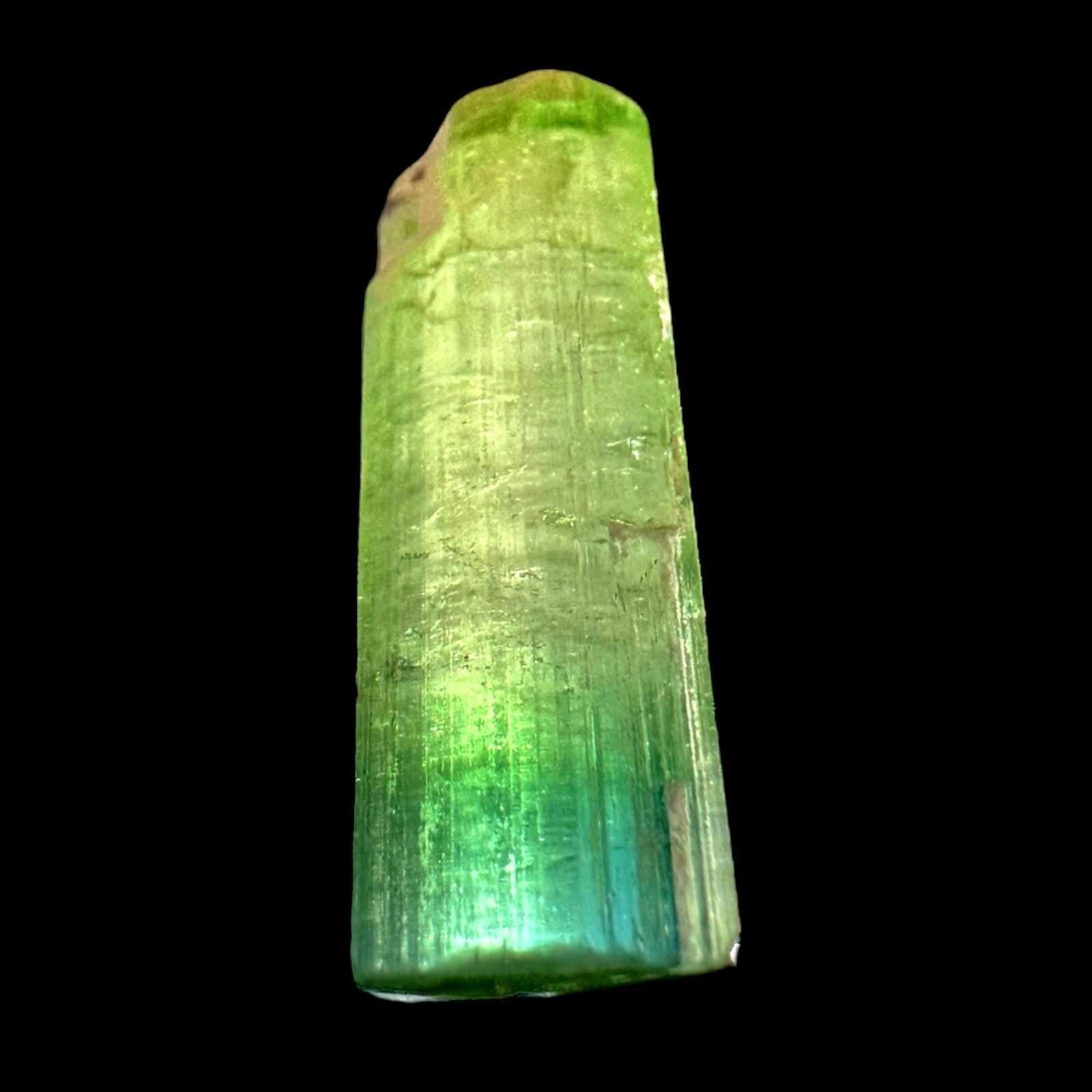 Green tourmaline crystal raw afghan tourmaline terminated crystal translucent green crystal collector mineral specimen - Image 4