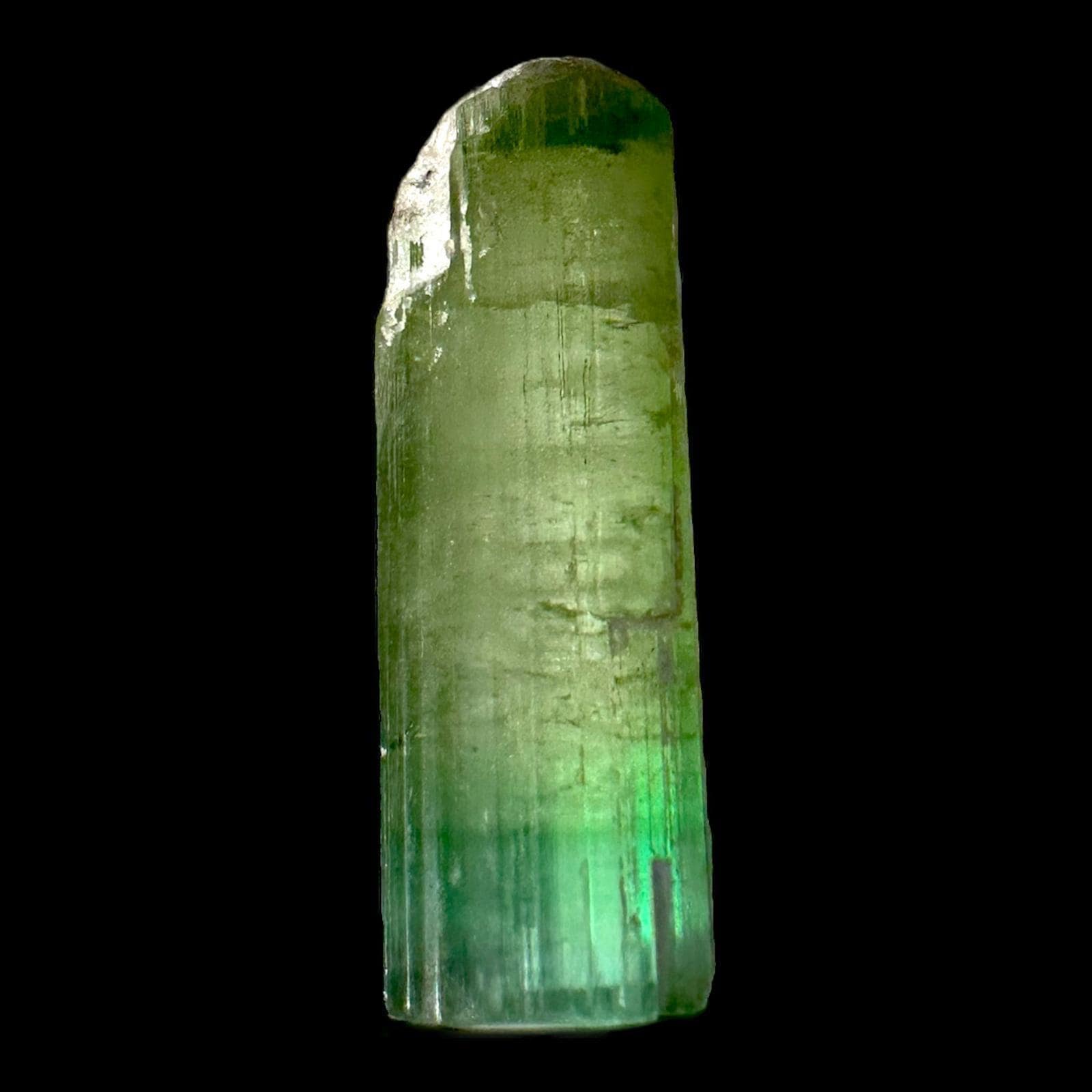 Green tourmaline crystal raw afghan tourmaline terminated crystal translucent green crystal collector mineral specimen - Image 5