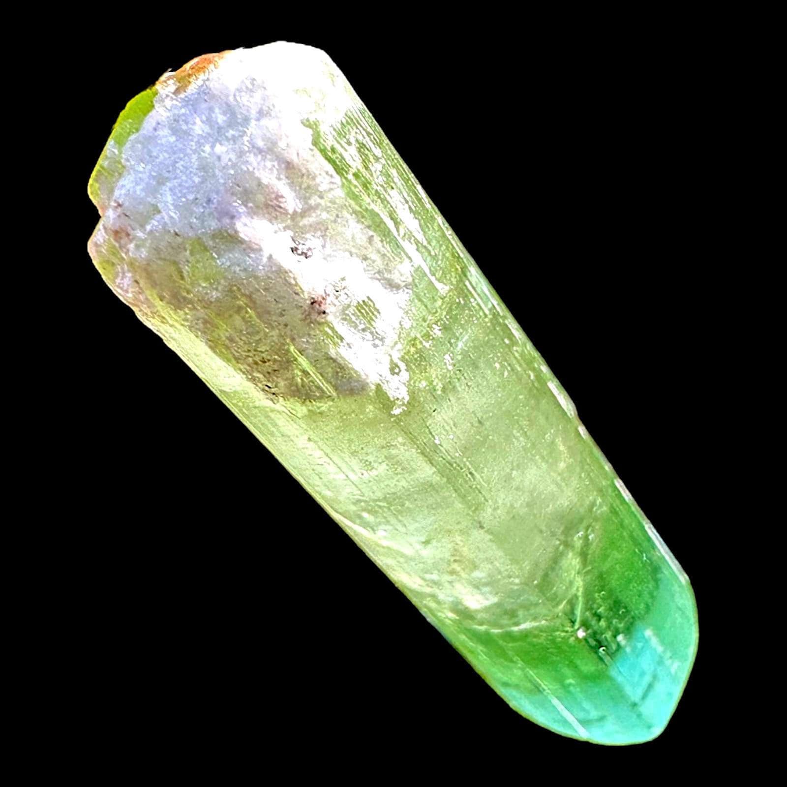 Green tourmaline crystal raw afghan tourmaline terminated crystal translucent green crystal collector mineral specimen - Image 6