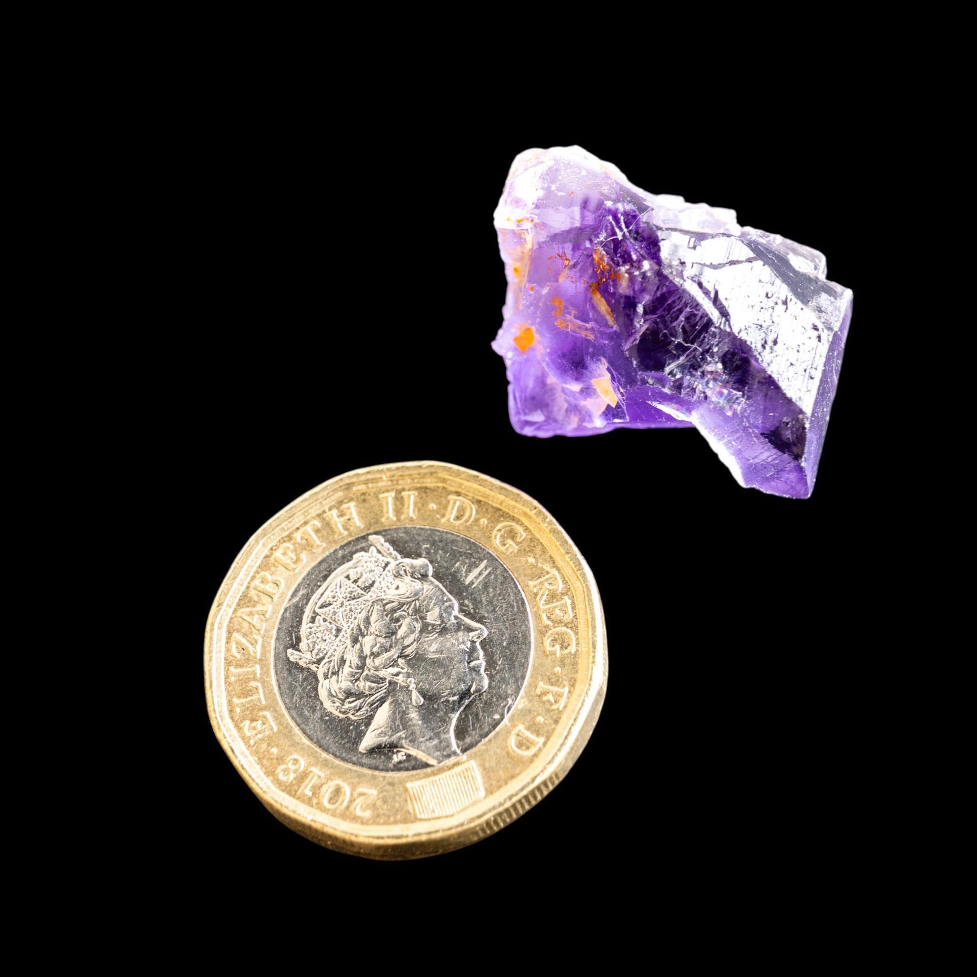 Berbes fluorite crystal, uv reactive purple fluorite from spain, raw cubic fluorite, small mineral gift, crystal for collection or display - Image 3