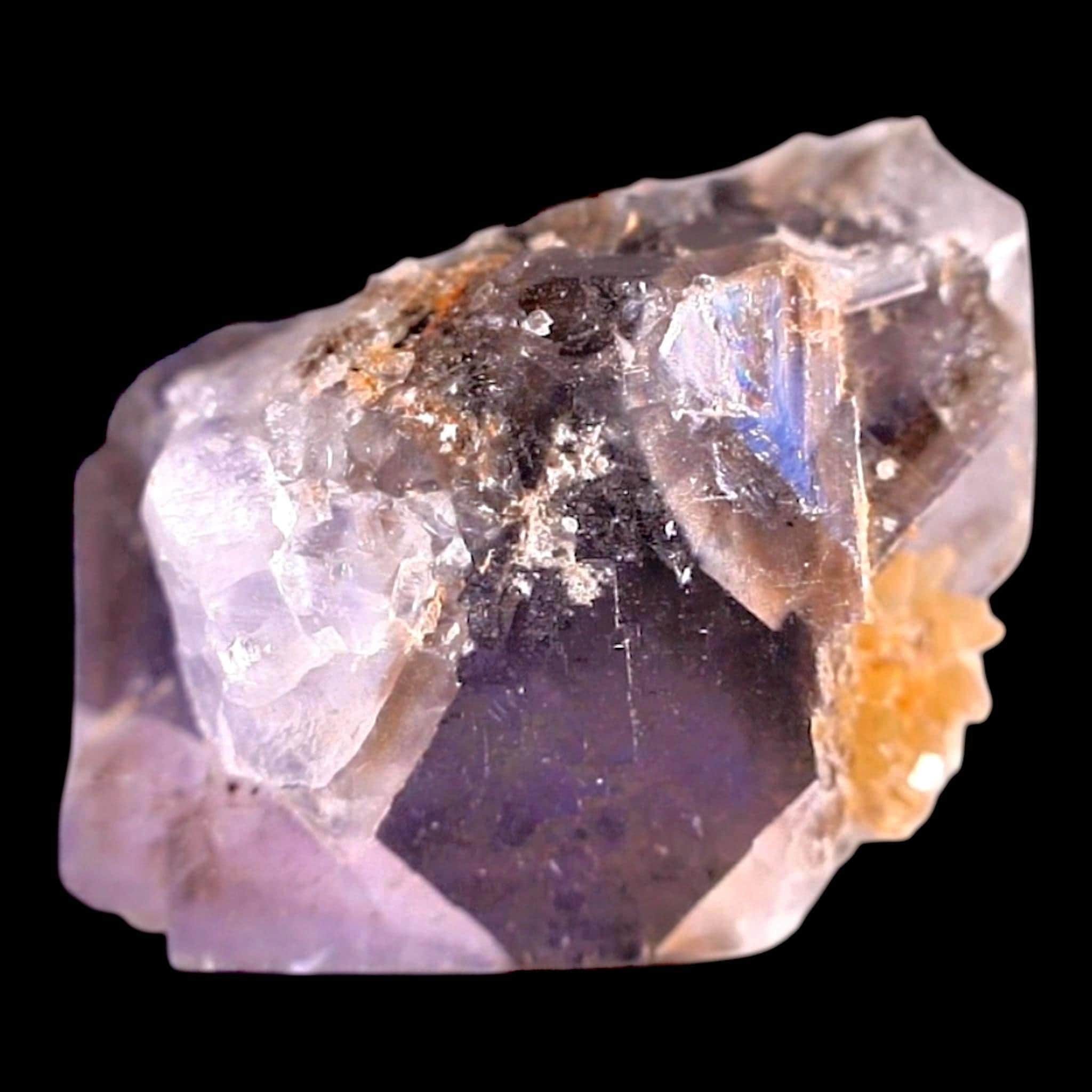 Etched fluorite crystal from pakistan raw purple fluorite with calcite natural mineral specimen cubic healing crystal for collectors