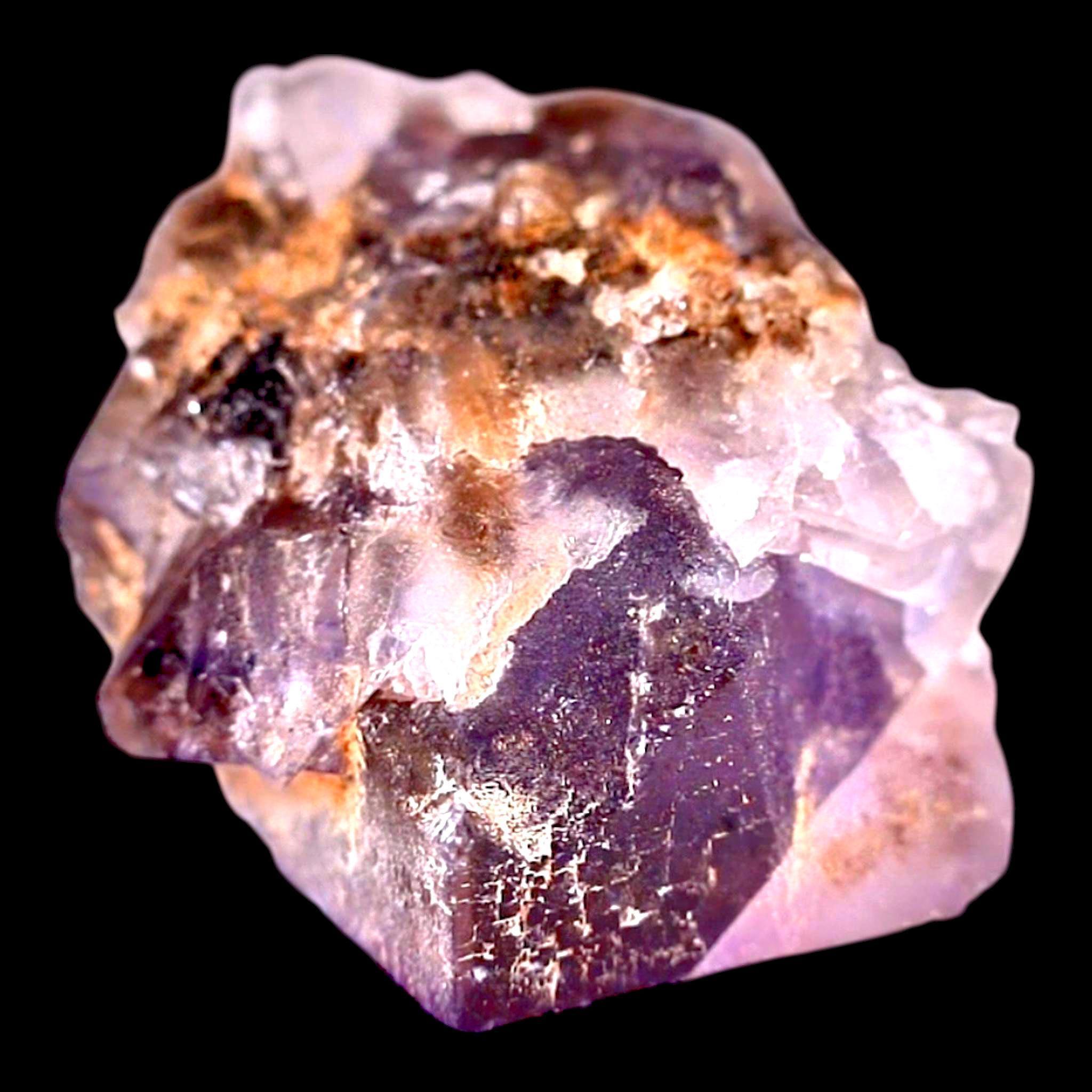 Etched fluorite crystal from pakistan raw purple fluorite with calcite natural mineral specimen cubic healing crystal for collectors - Image 2