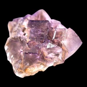 Purple fluorite crystal with calcite, natural fluorite cluster for collectors or home decor, raw fluorite specimen for display