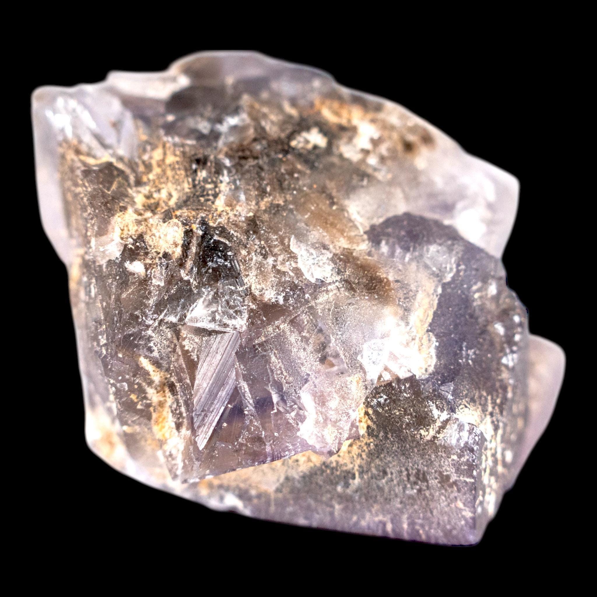 Etched fluorite crystal from pakistan raw purple fluorite with calcite natural mineral specimen cubic healing crystal for collectors - Image 6