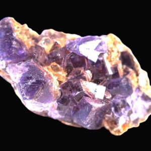Purple fluorite cluster, cubic fluorite on matrix, natural fluorite specimen, raw fluorite crystal, pakistan fluorite for collectors