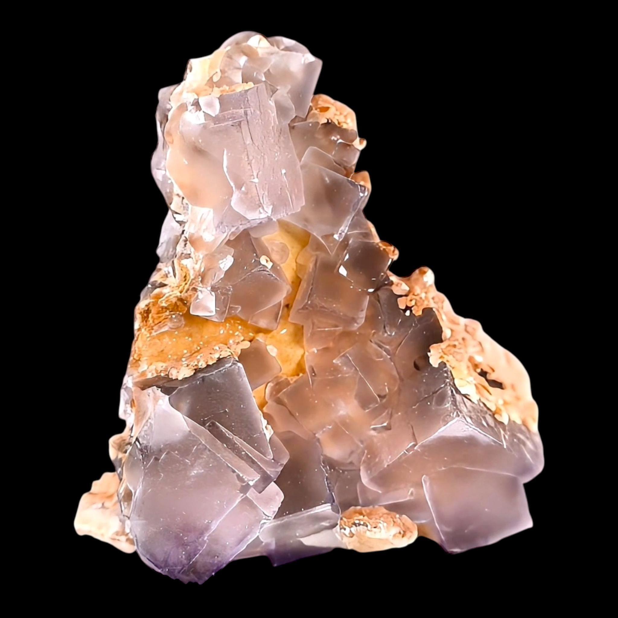 Purple fluorite with calcite for home decor or spiritual practise - Image 2