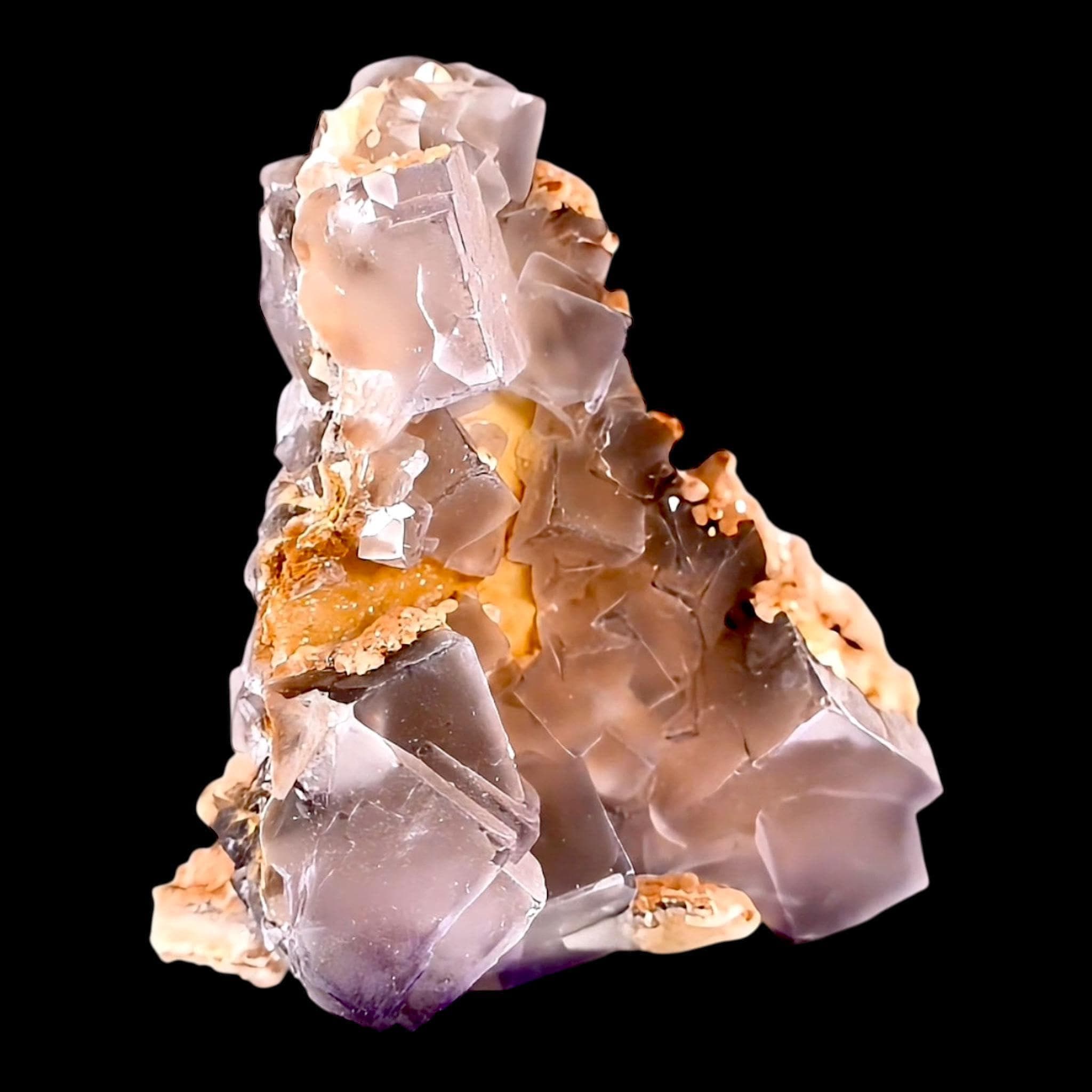 Purple fluorite with calcite for home decor or spiritual practise - Image 3