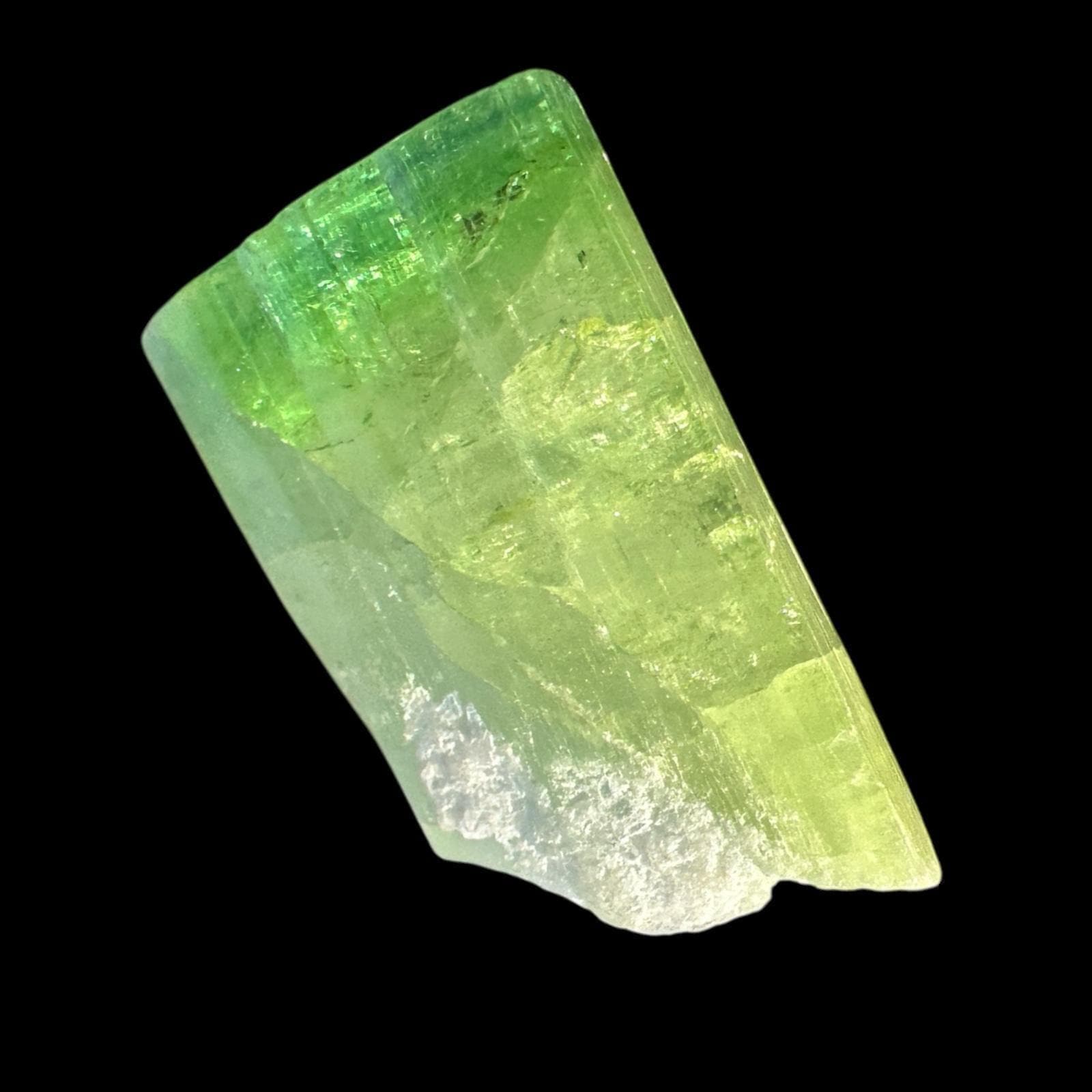 Green tourmaline crystal for collectors natural tourmaline specimen raw green crystal for display