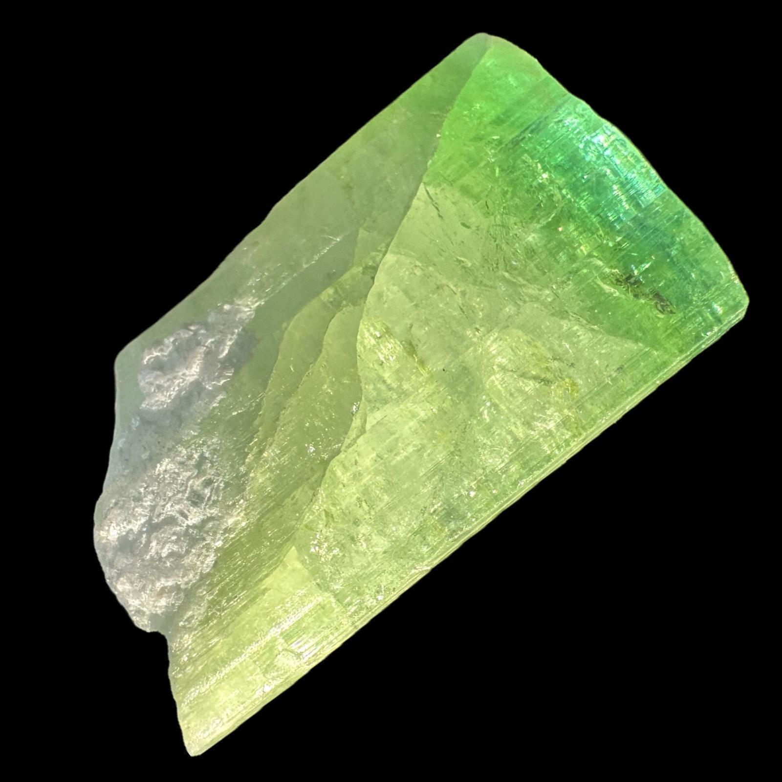 Green tourmaline crystal for collectors natural tourmaline specimen raw green crystal for display - Image 4