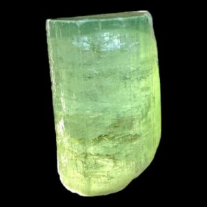 Green tourmaline crystal from afghanistan natural elbaite with clear prism form raw crystal for collectors and crystal lovers