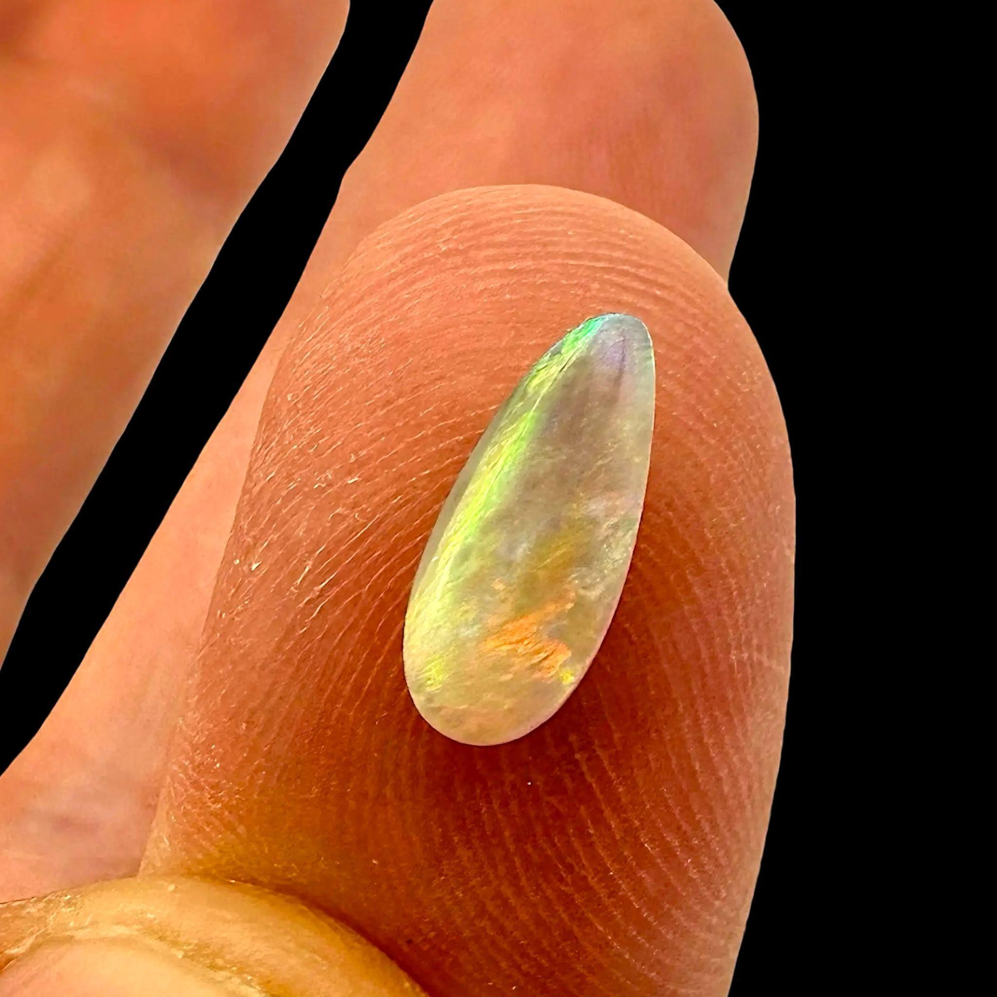 Solid opal cabochon teardrop for jewellery makers, raw australian opal for ring or pendant settings, loose opal gemstone for crafting gifts - Image 4