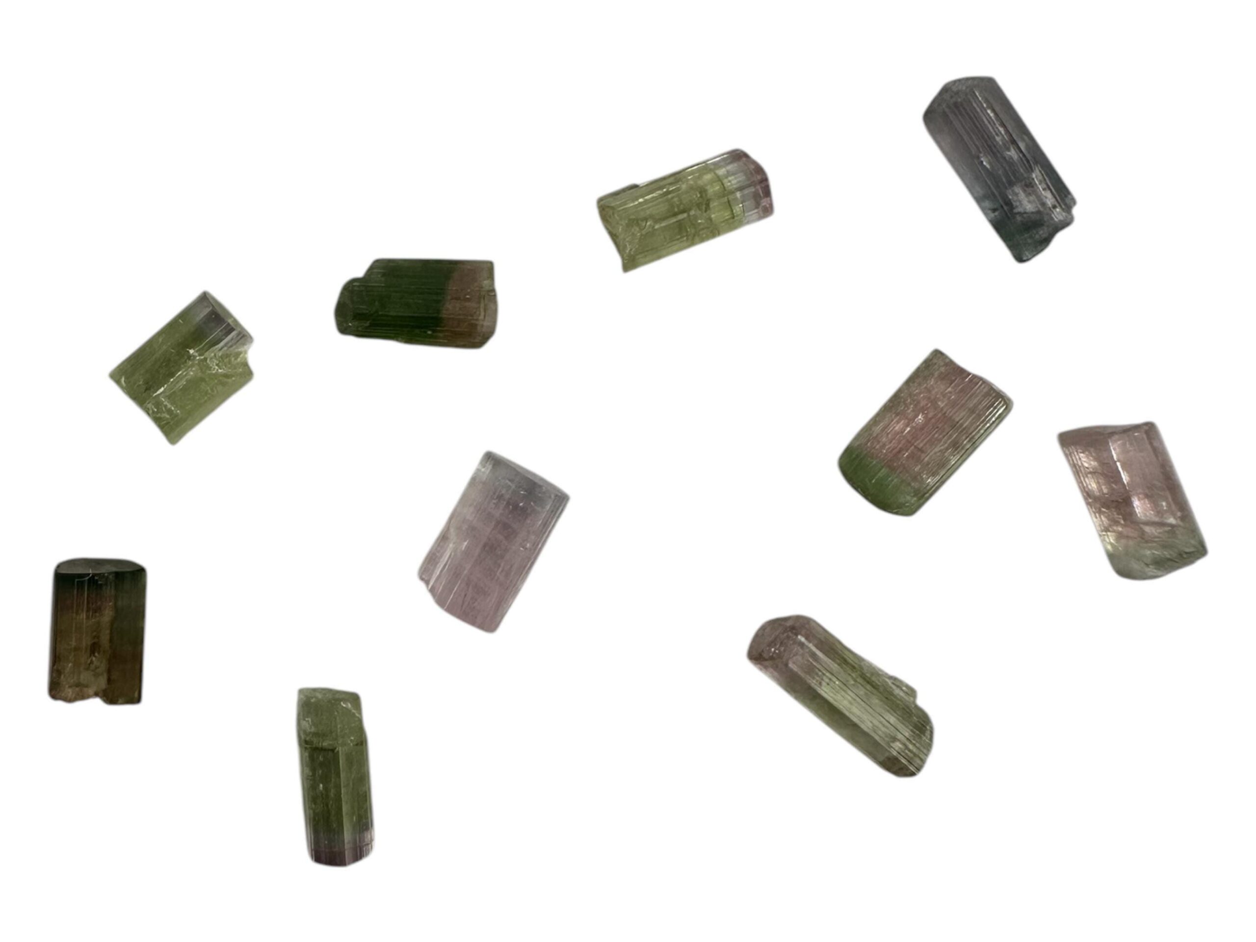 Watermelon tourmaline crystals, dara-i-pech afghanistan, small mixed quality tourmaline pieces, budget crystals for collection or gifting - Image 4